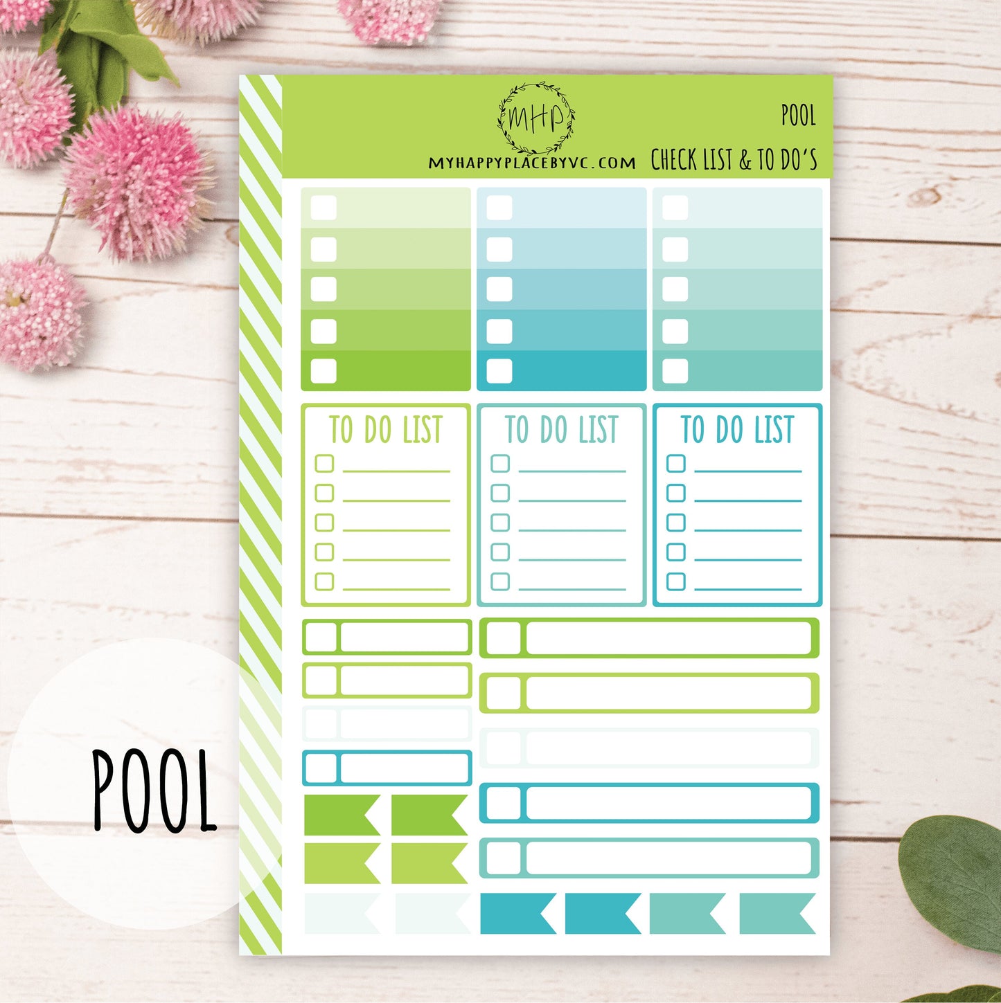 Check List and To Do Planner Stickers for College Planner, Teacher Planners and Bullet Journals || F712