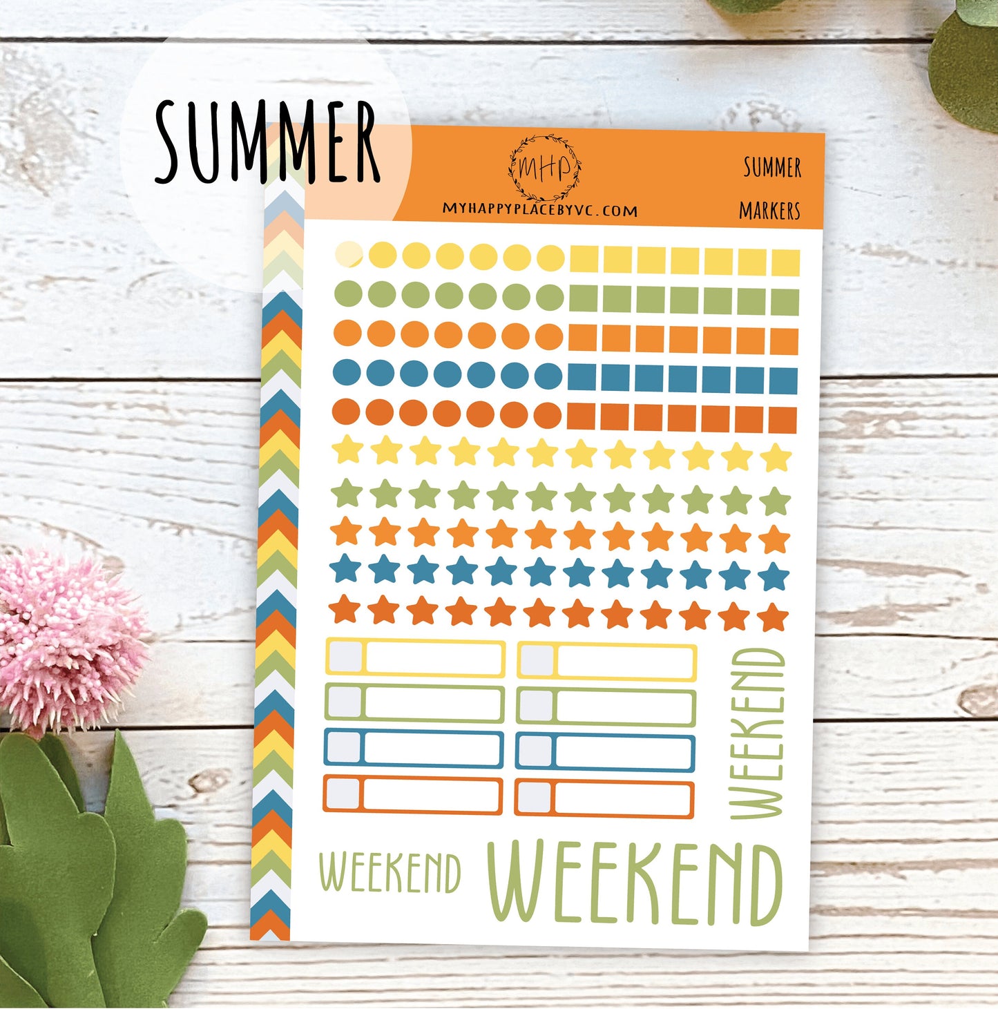 Dots, Square and Stars Bullet Stickers for Planners and Bullet Journals || F711
