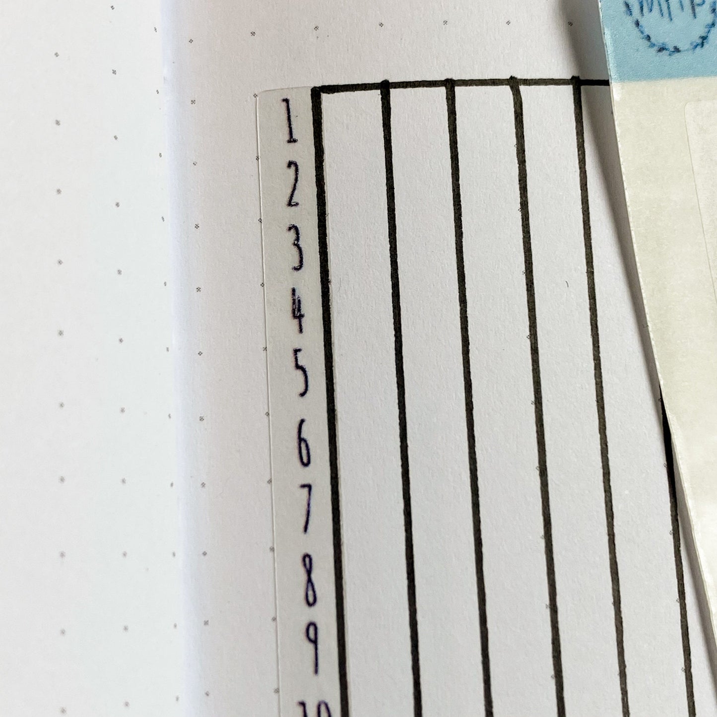Habit Tracker Stickers for College Planners, Organizers and Bullet Journals. Vertical Number Strips. 7 Fonts to Choose From || T306