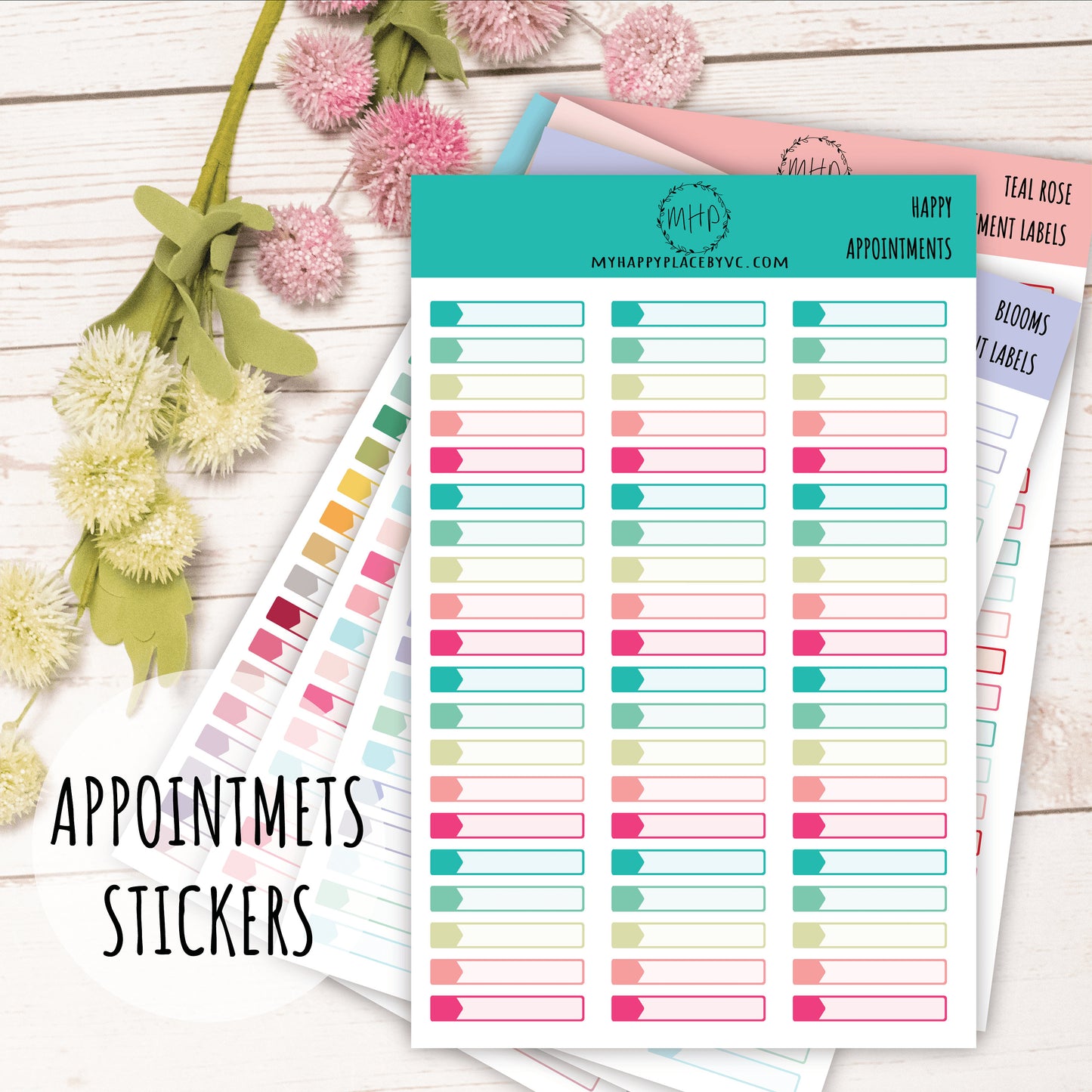 Appointment Labels, Planner Sticker for Bullet Journals, College Planner, Teacher Planner, Homeshcool Planner || F708
