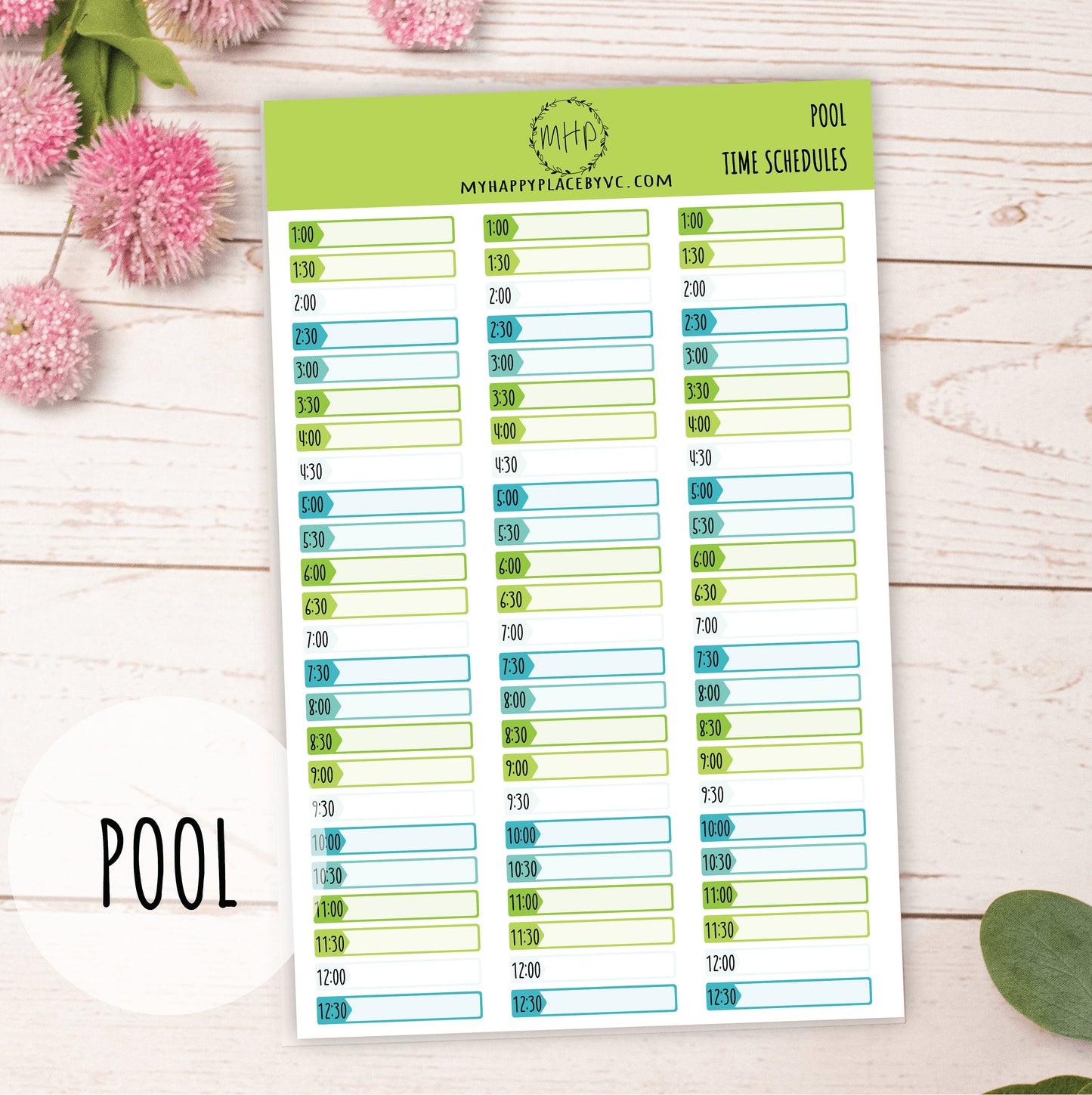 Timed Appointment Labels, Planner Sticker for Bullet Journals, College Planner, Teacher Planner, Homeshcool Planner || F706