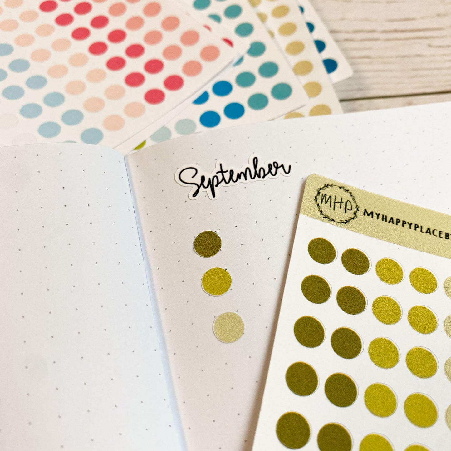 Dots Planner Stickers for College Planner, Bullet Journals, Scrapbooking and Teacher Planner || Q108