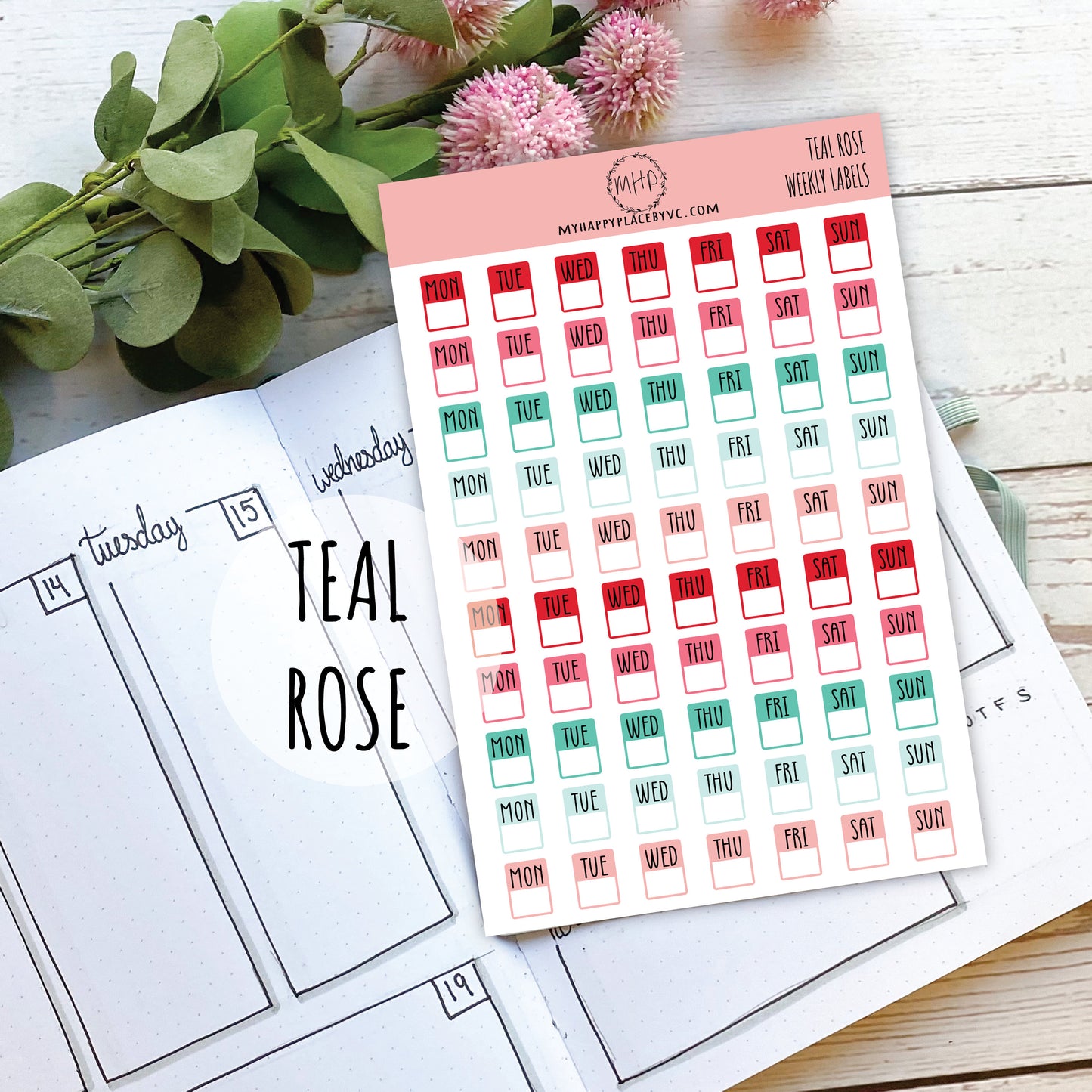 Daily Stickers for Planners, Bullet Journals, College Planner, Teacher Planner, Student Planner, and Homeschool Planner || H507