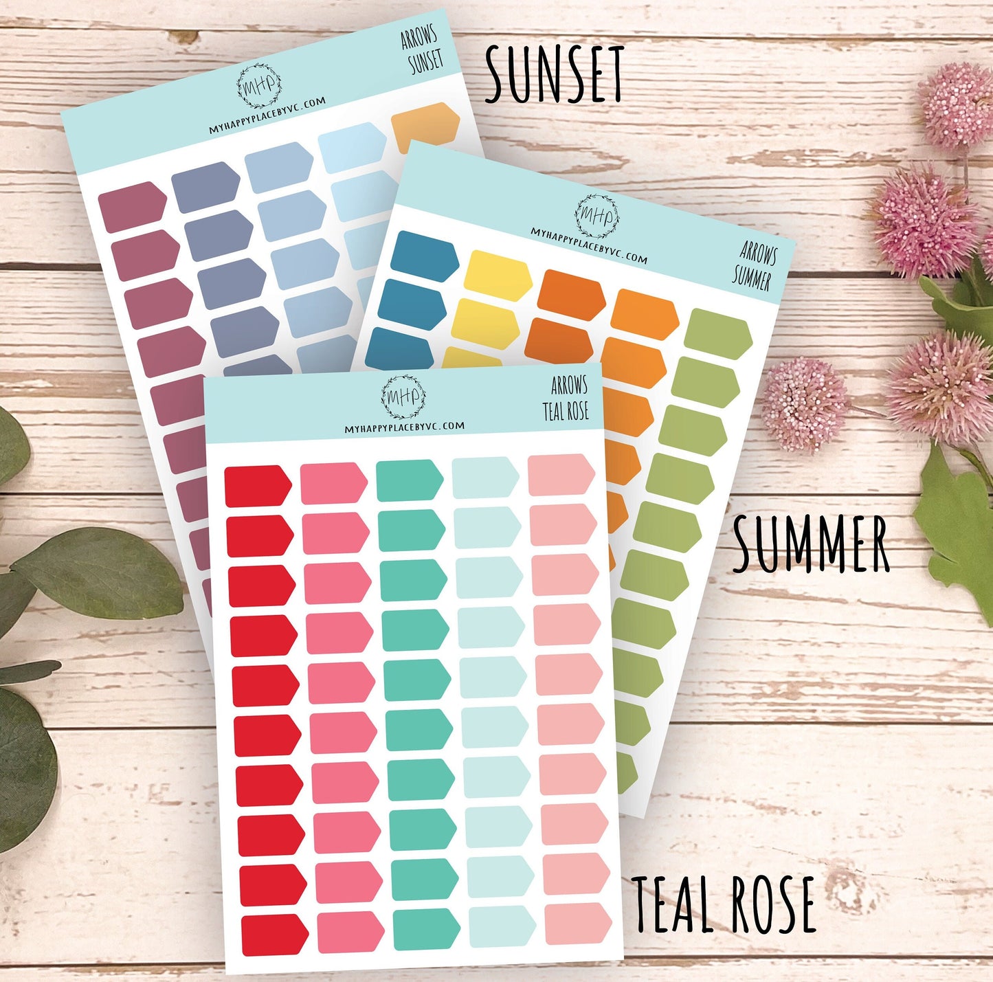 Arrow Stickers for Planners. Stickers for Bullet Journals, College Planner, Student Planner, Teacher Planner or Homeschool Planner || H504