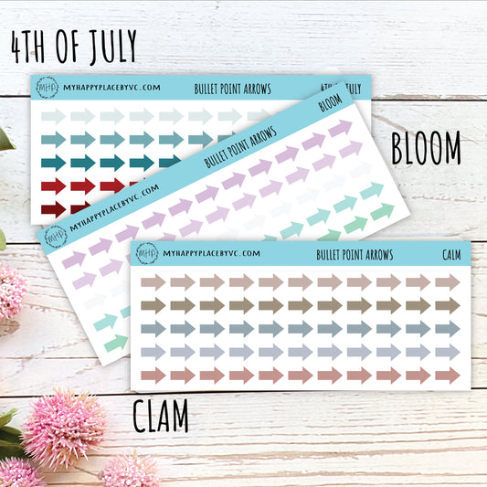 Bullet Point Arrow Sticker for College Planner, Bullet Journals, Planner Stickers for Teacher, Homeschool Planner, or School Planner || T303