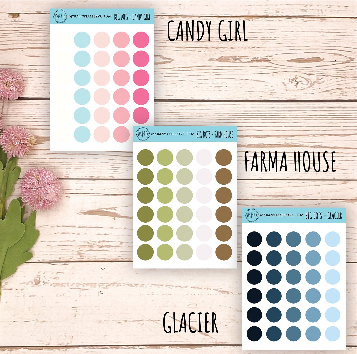Big Dot Stickers for College Planner, School Planner, Teacher Planner. Planner Sticker for Homeschool Planner and Bullet Journal || Q107