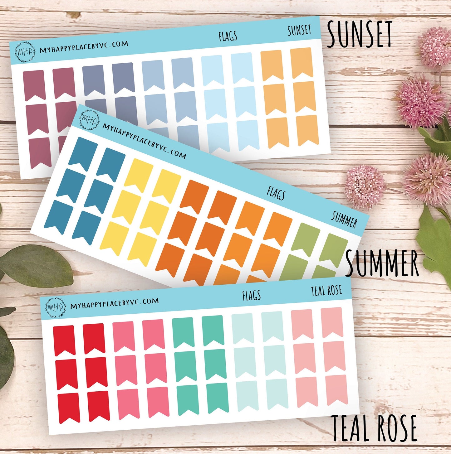 Flag Planner Sticker for College Planner, School Planner, Bullet Journals. Sticker for Homeschool Planner or Teacher Planner || T307