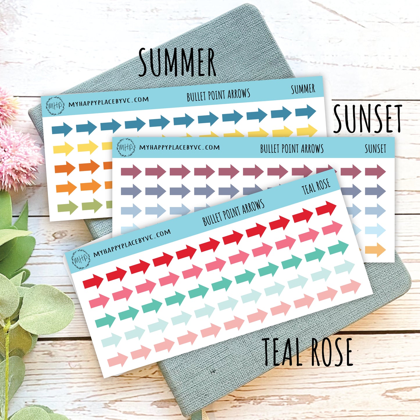 Bullet Point Arrow Sticker for College Planner, Bullet Journals, Planner Stickers for Teacher, Homeschool Planner, or School Planner || T303