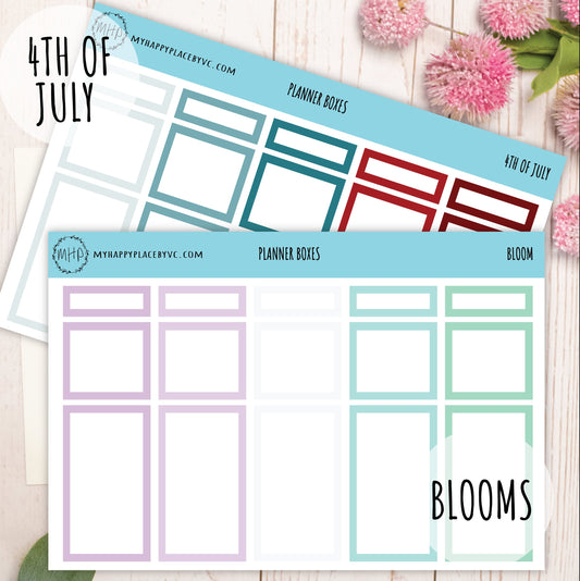 Planner Box Stickers for Bullet Journals, College Planner, Teacher Planner, Homeschool Planner. Planner Sticker || F723