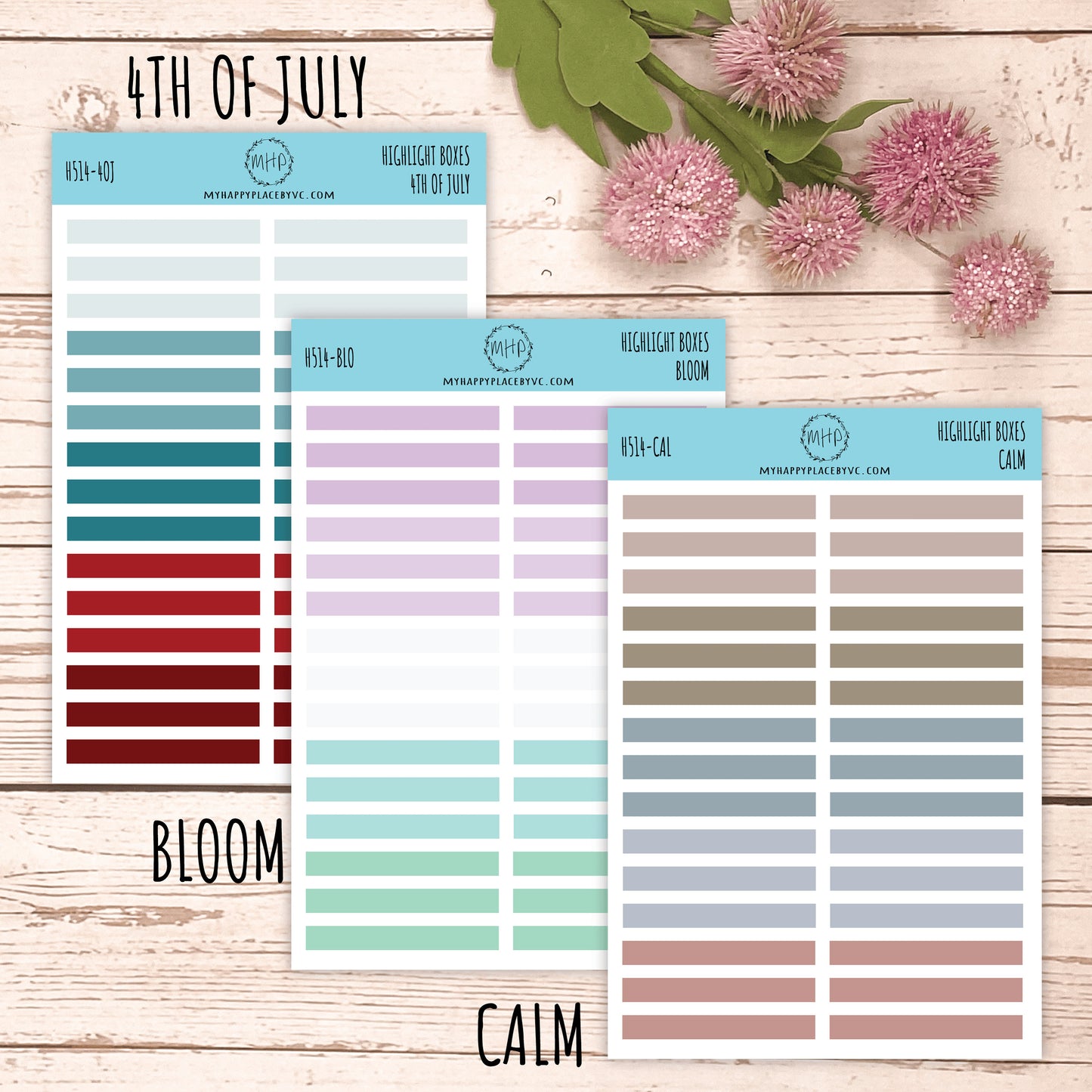 Highlight Box for Planners. Stickers for College Planner, Student Planner, Bullet Journals or Homeschool Planner, Academic Planner|| H514