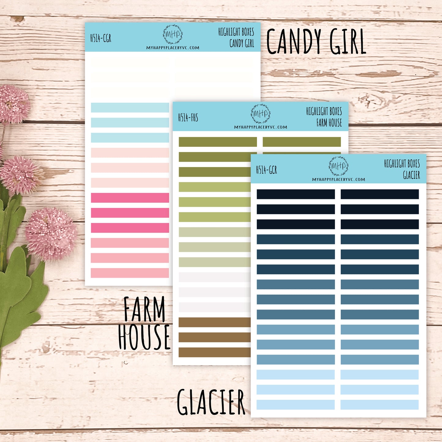 Highlight Box for Planners. Stickers for College Planner, Student Planner, Bullet Journals or Homeschool Planner, Academic Planner|| H514