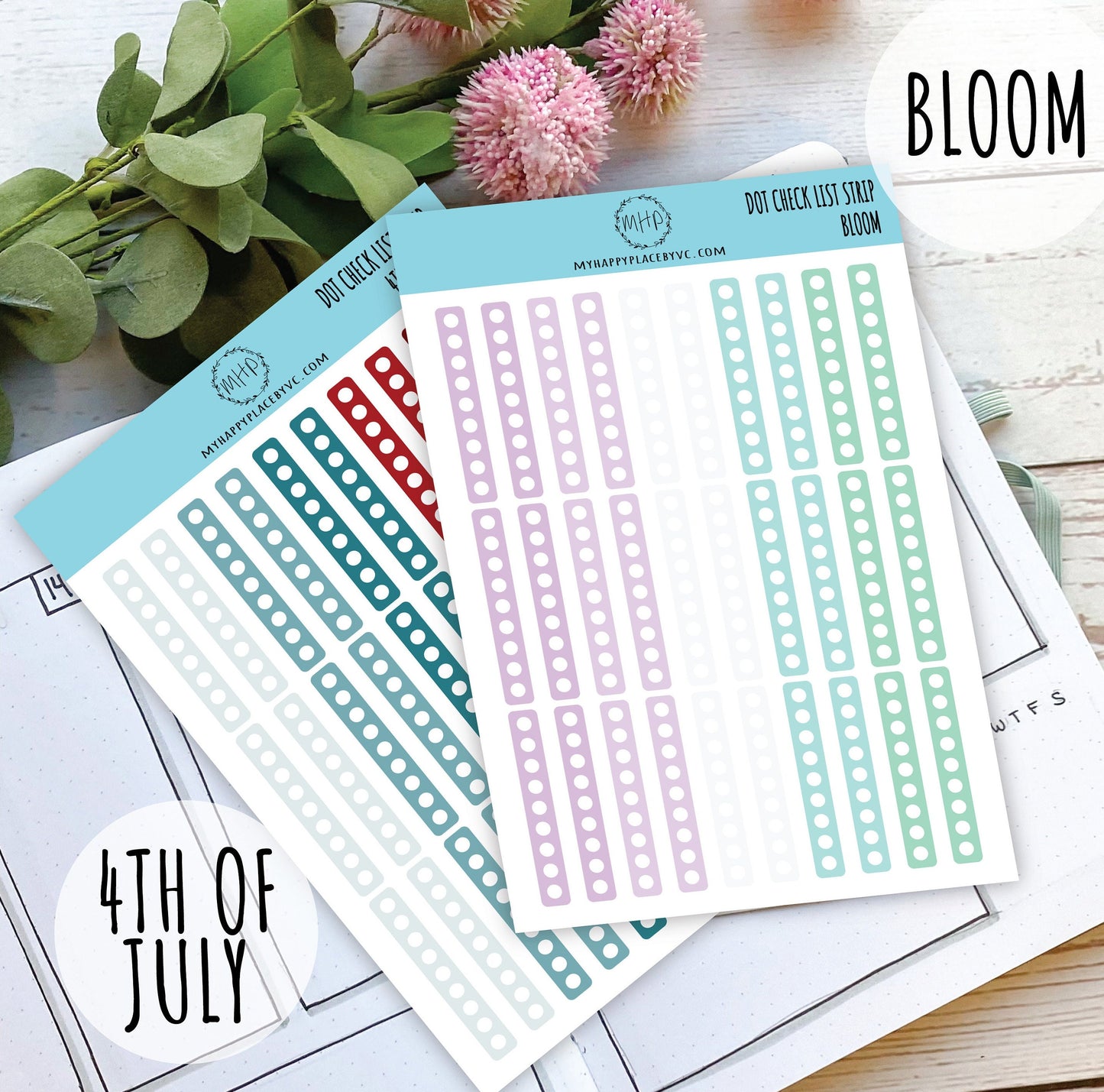 Dot Check List for Planners. Stickers for College Planner, Student Planner, Bullet Journals or Homeschool Planner, Academic Planner|| H505