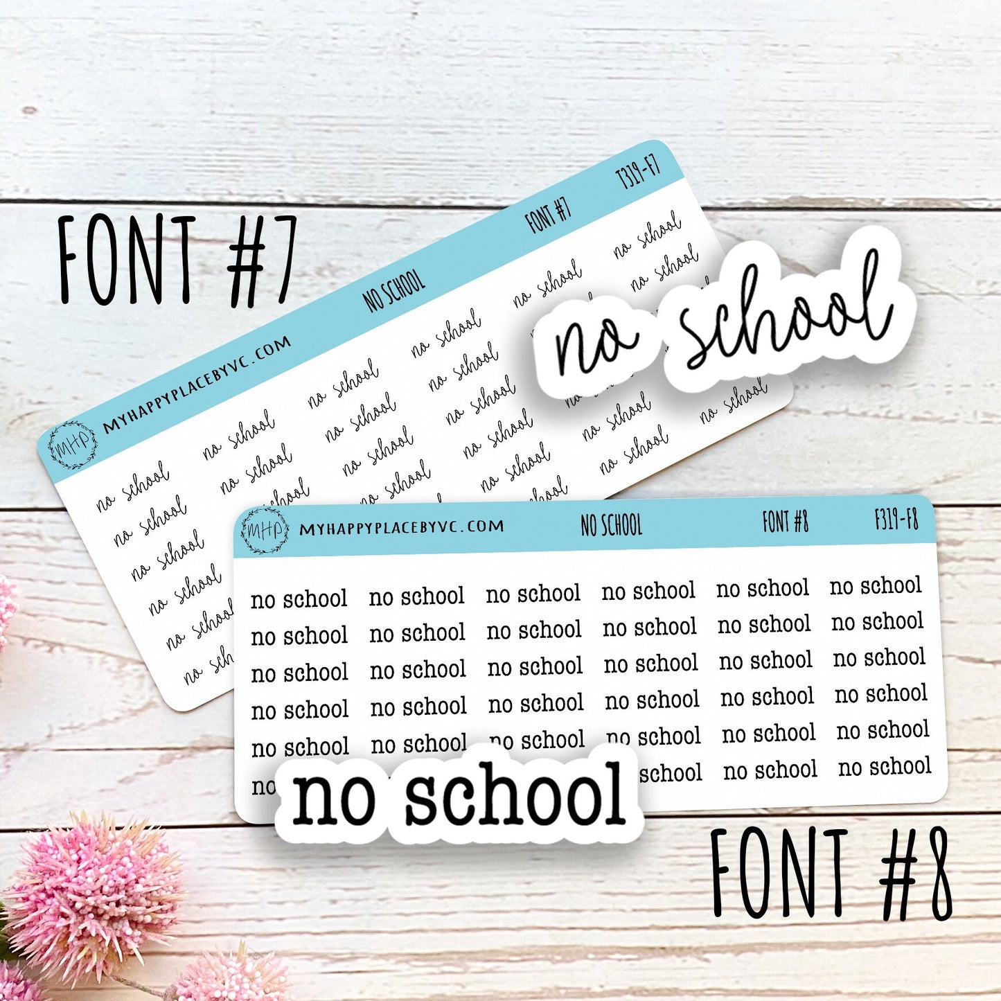NO SCHOOL Stickers for Planners and Bullet Journals || T319