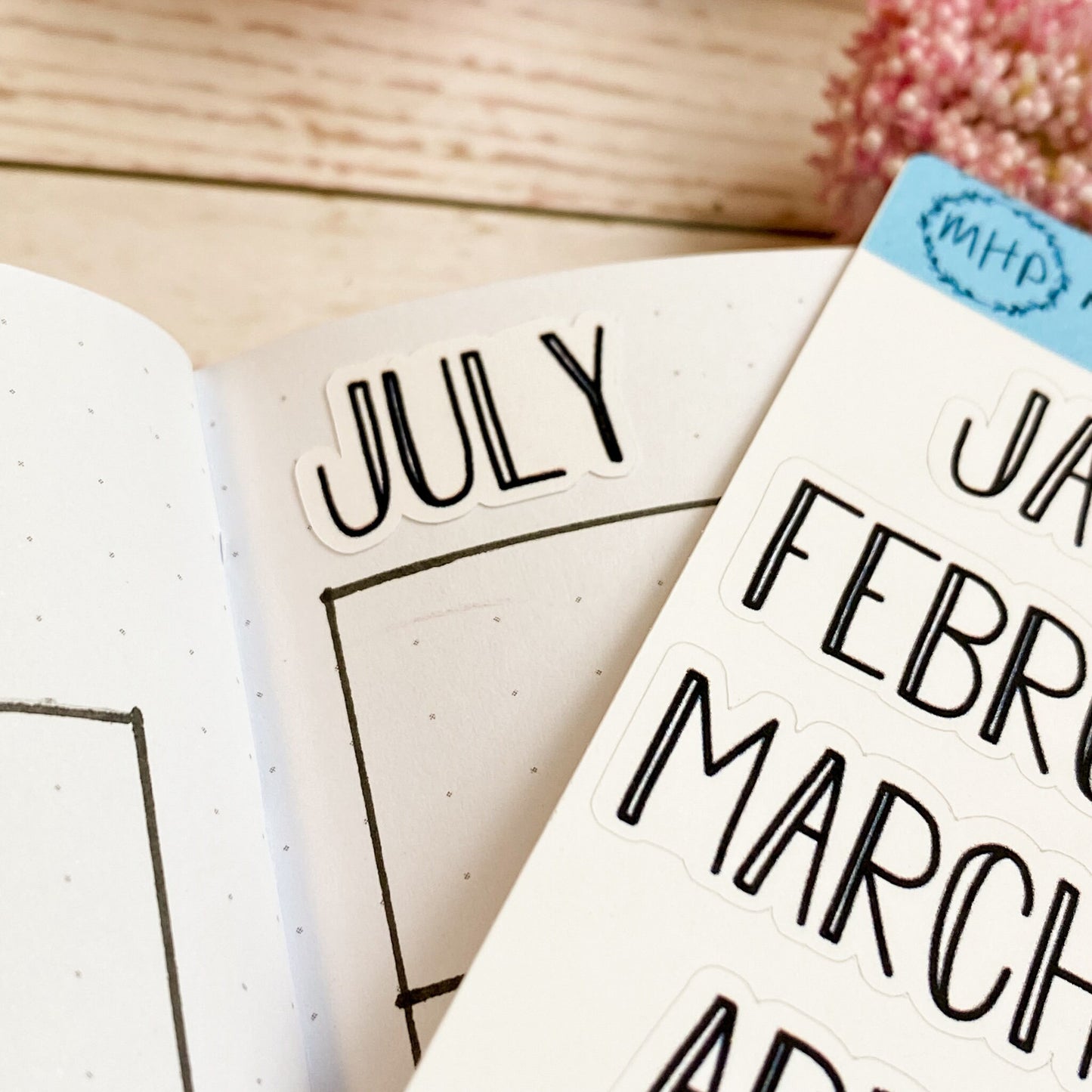 Large Month Stickers || Q112
