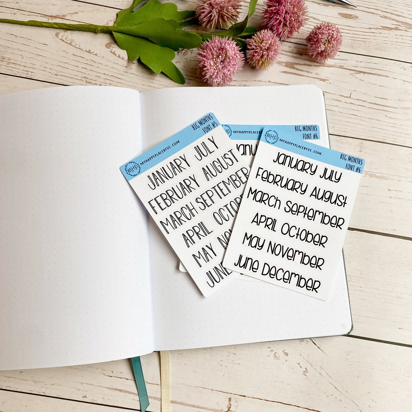 Large Month Stickers || Q112