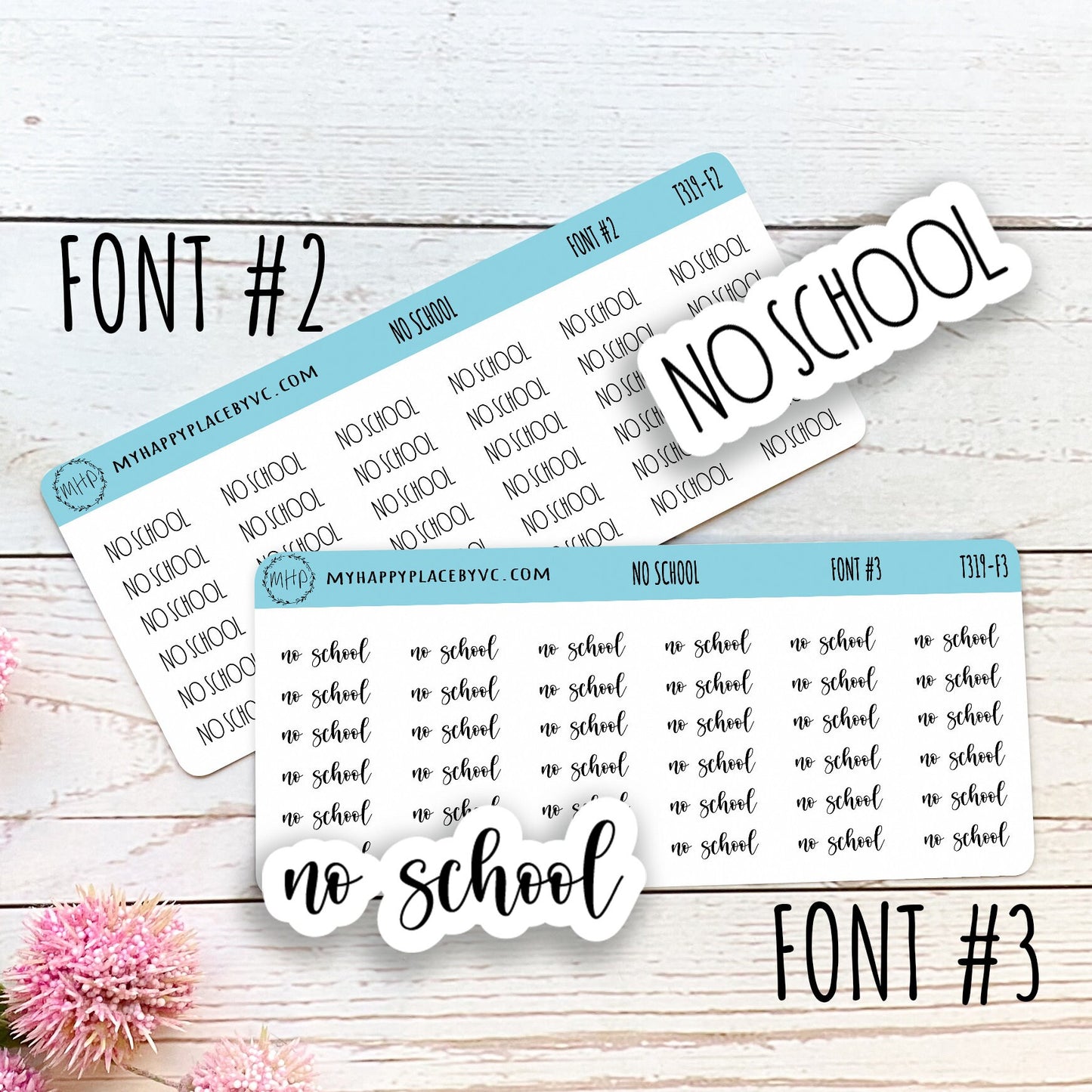 NO SCHOOL Stickers for Planners and Bullet Journals || T319