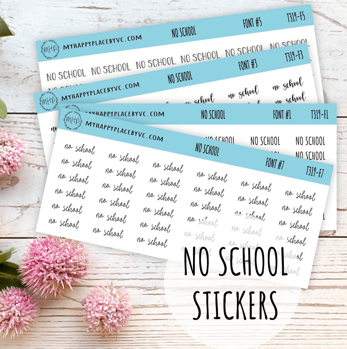 NO SCHOOL Stickers for Planners and Bullet Journals || T319
