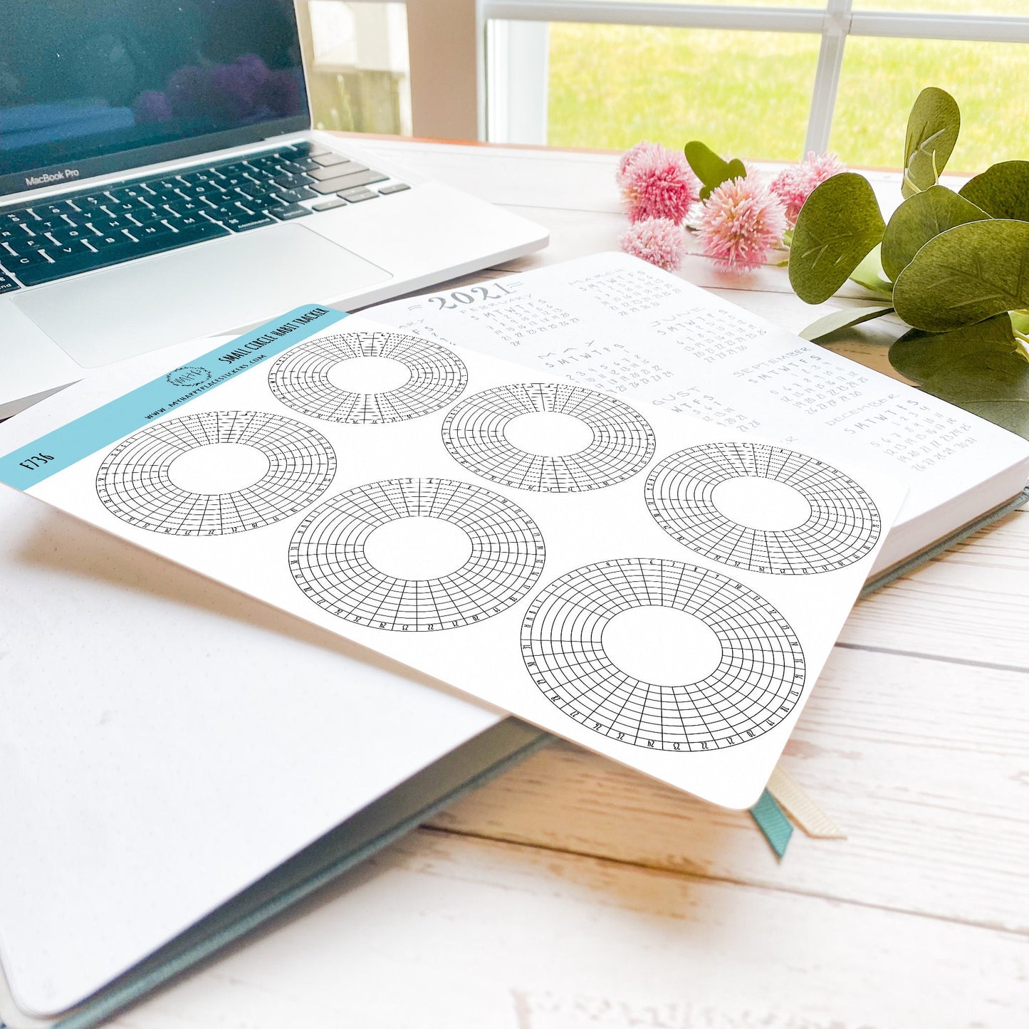 Small Circle Habit Tracker Stickers for Bullet Journals, and Planners. Monthly Habit Tracker || F736