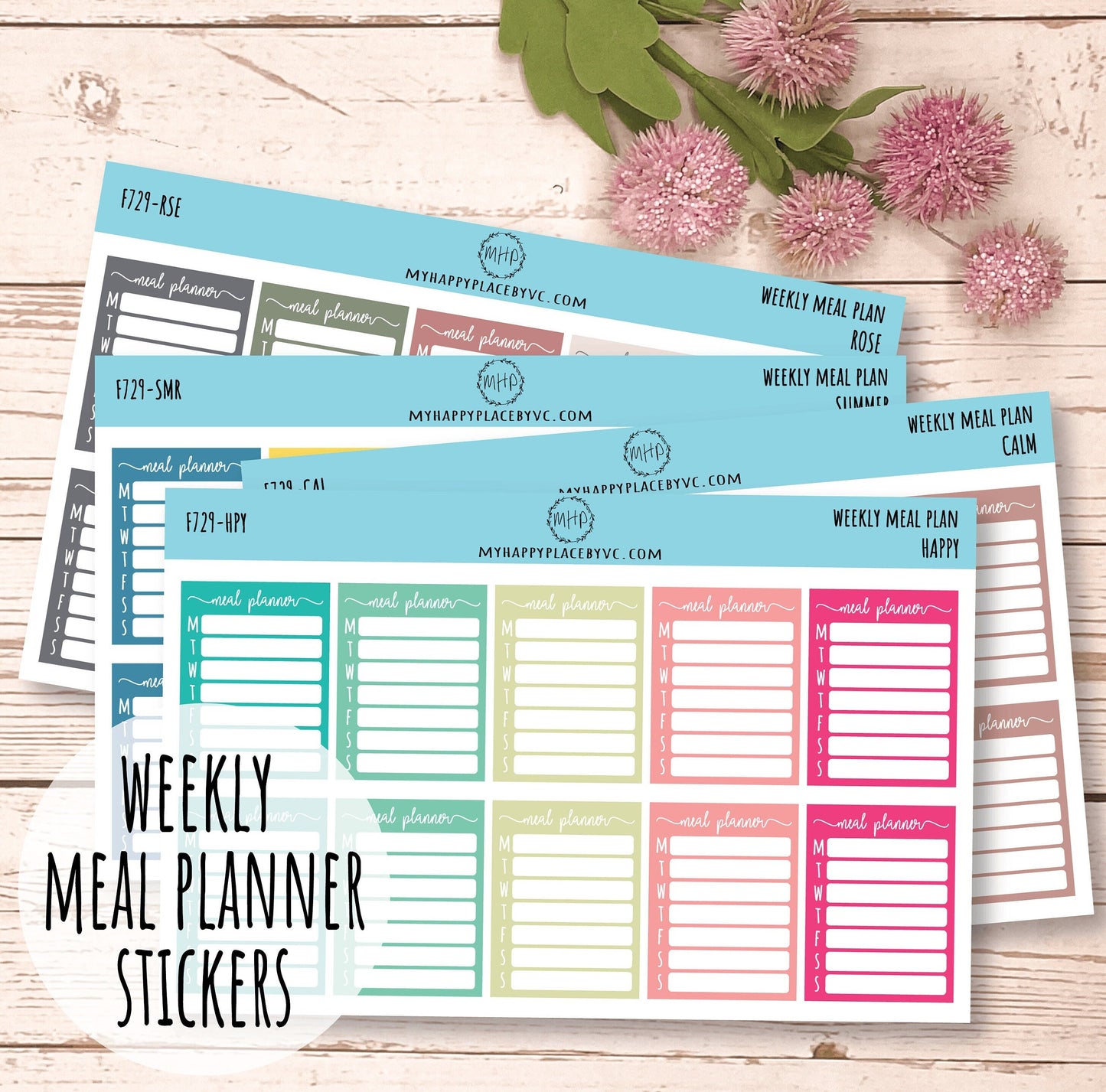 Weekly Meal Plan Stickers || F729