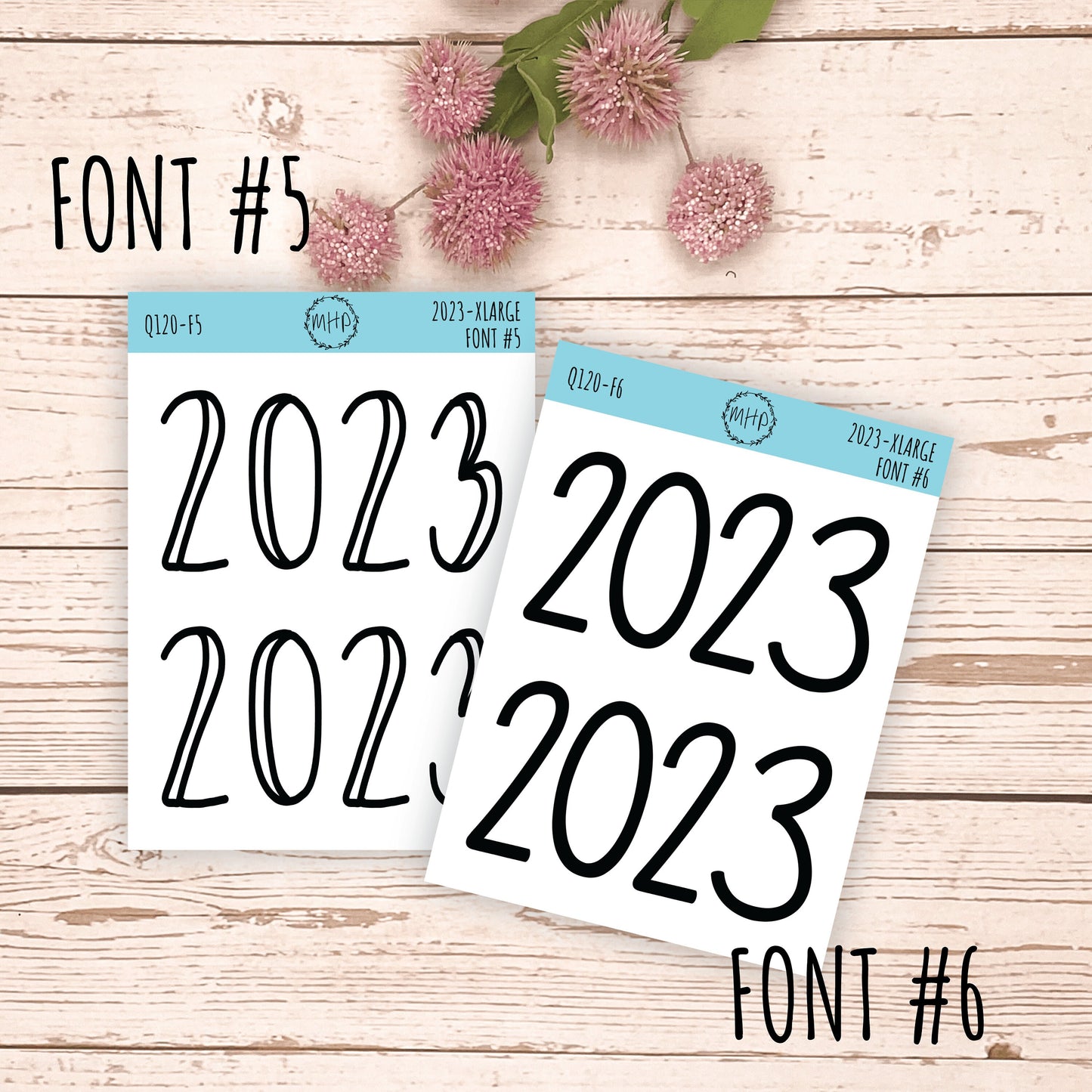 X Large 2023 Year Stickers for Planners, Bullet Journals, College Planner, Teacher Planner or Homeschool Planner || Q120