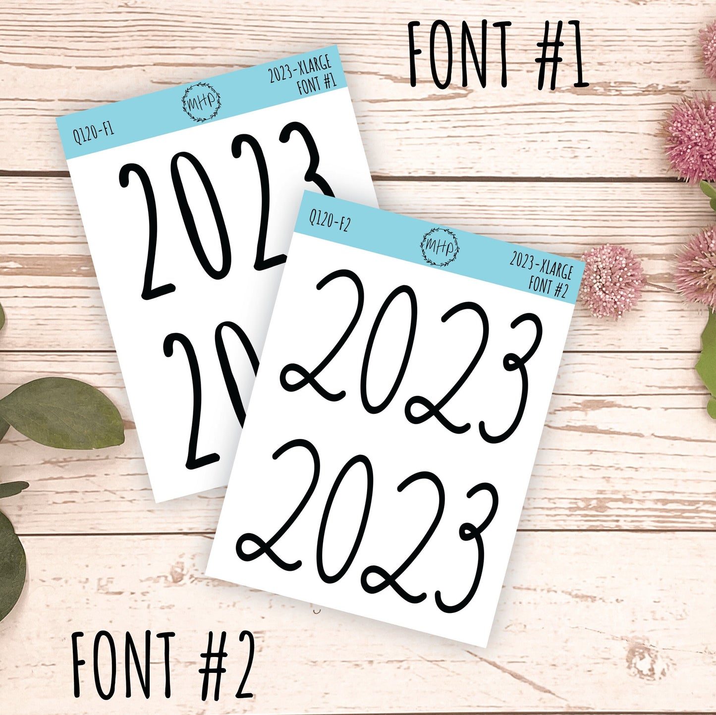 X Large 2023 Year Stickers for Planners, Bullet Journals, College Planner, Teacher Planner or Homeschool Planner || Q120