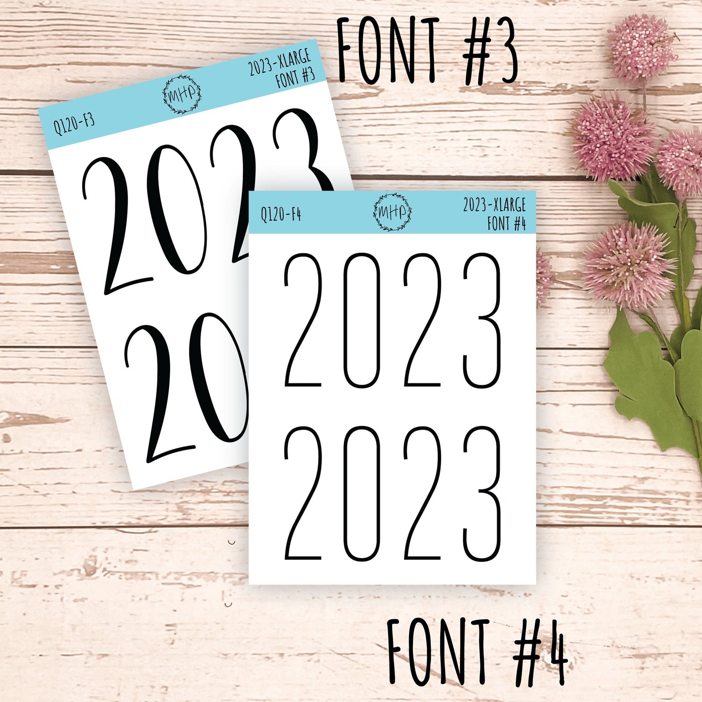 X Large 2023 Year Stickers for Planners, Bullet Journals, College Planner, Teacher Planner or Homeschool Planner || Q120