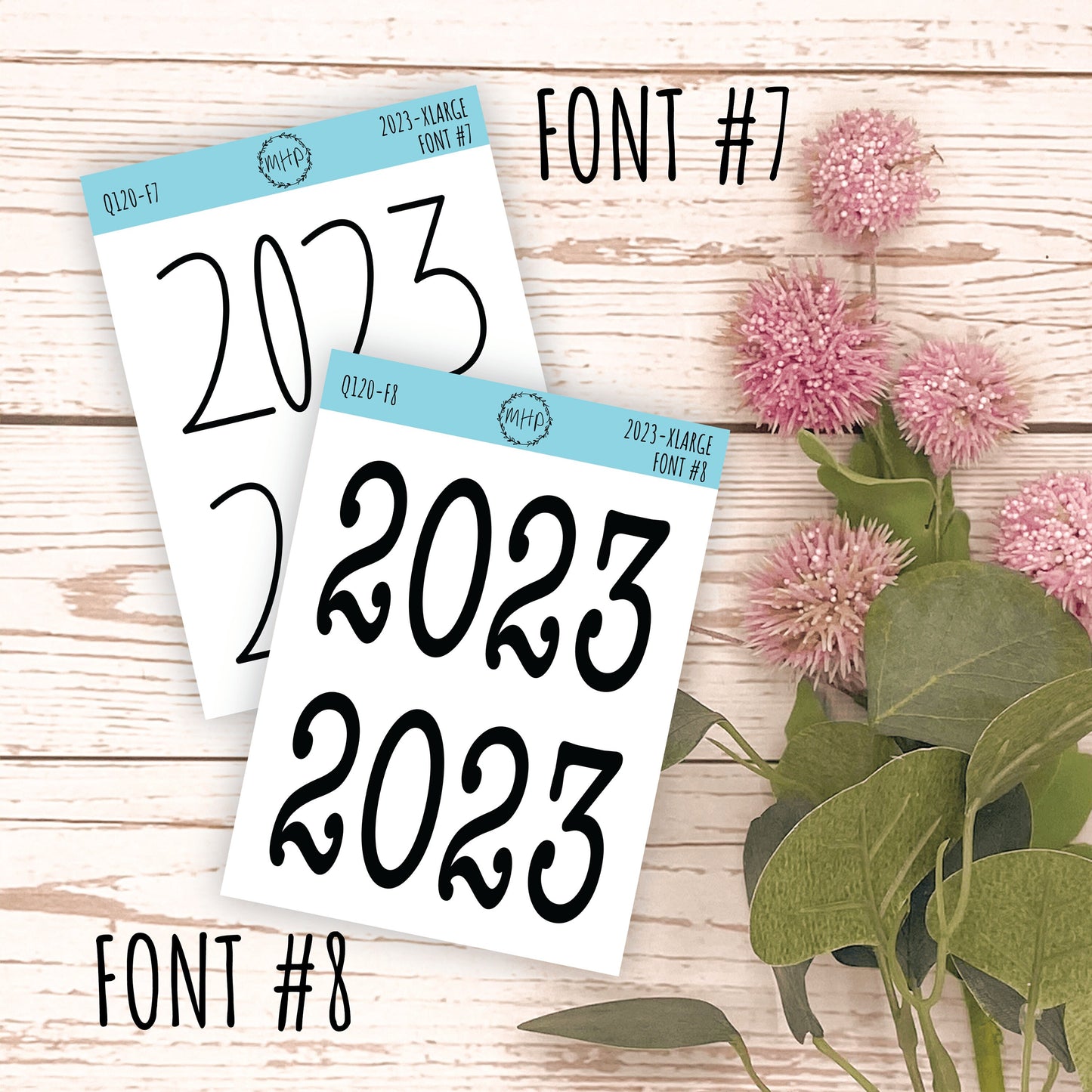 X Large 2023 Year Stickers for Planners, Bullet Journals, College Planner, Teacher Planner or Homeschool Planner || Q120