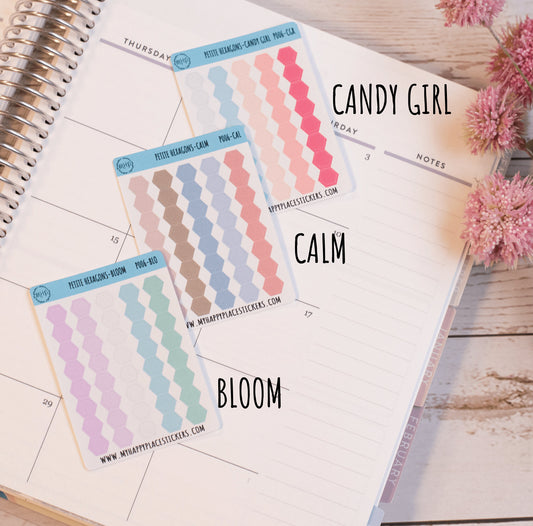 Petite Hexagon Stickers Bullet Journals and Planners, Bullet Point Stickers || P006