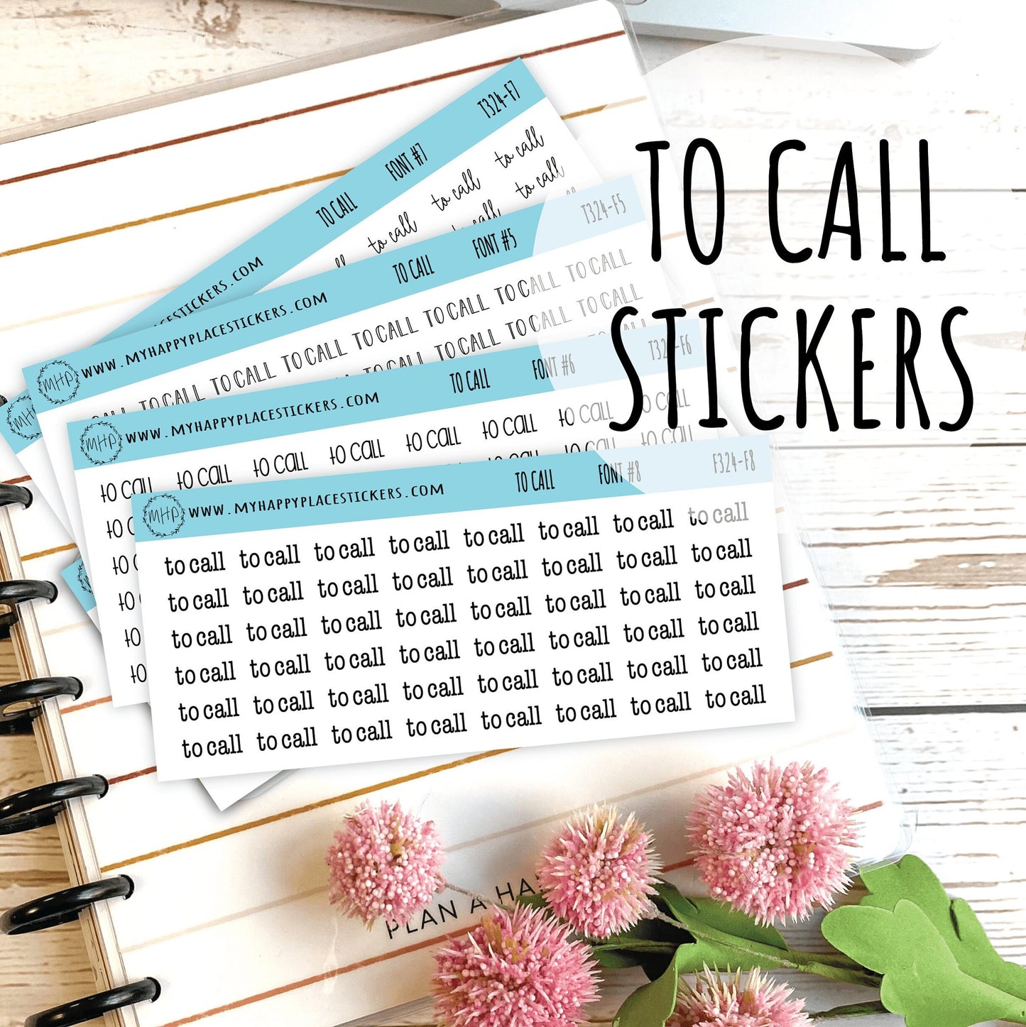 TO CALL Stickers for Calendars, Bullet Journals, and Planner || T324