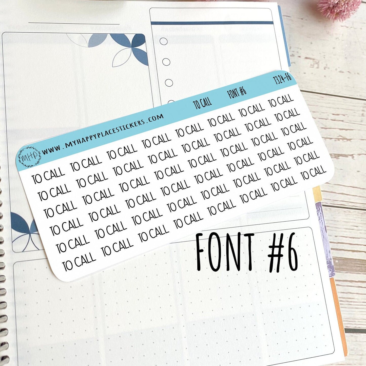 TO CALL Stickers for Calendars, Bullet Journals, and Planner || T324