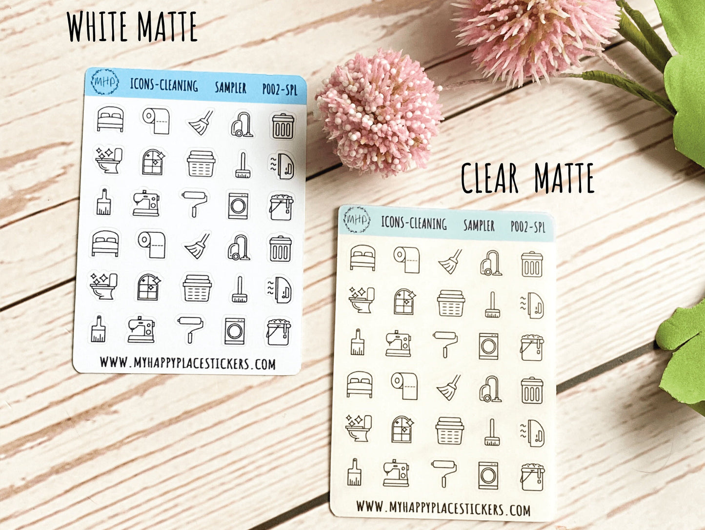 Petite Icons - Home Cleaning Deco Stickers for Planner and Bullet Journals || P002