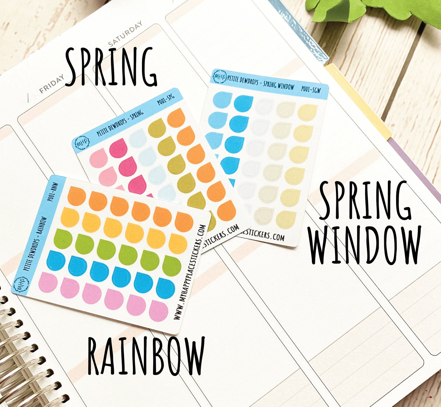 Petite Dewdrop Stickers for Bullet Journals and Planners || P001