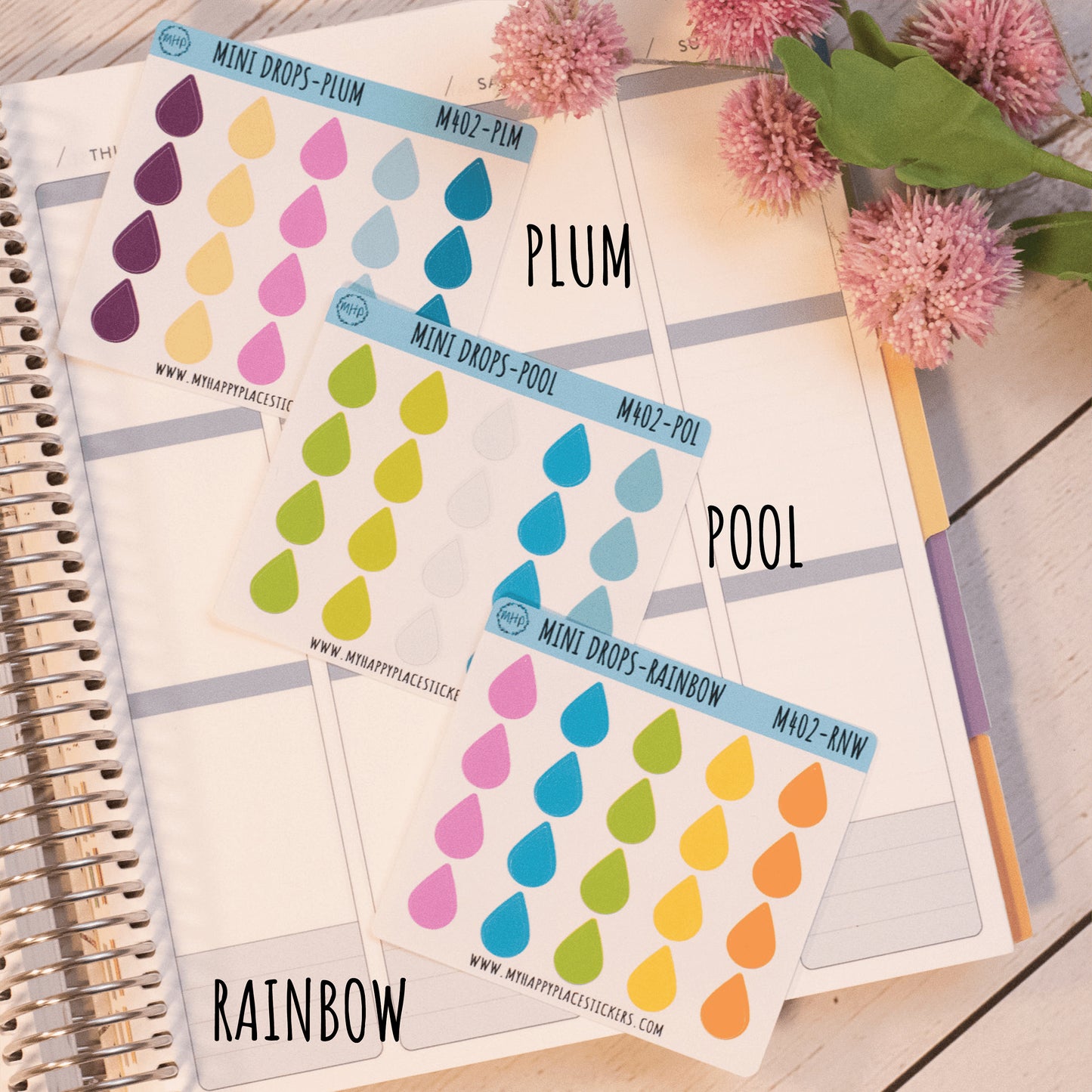 Mini Drops Stickers for Bullet Journals and Planners || M402