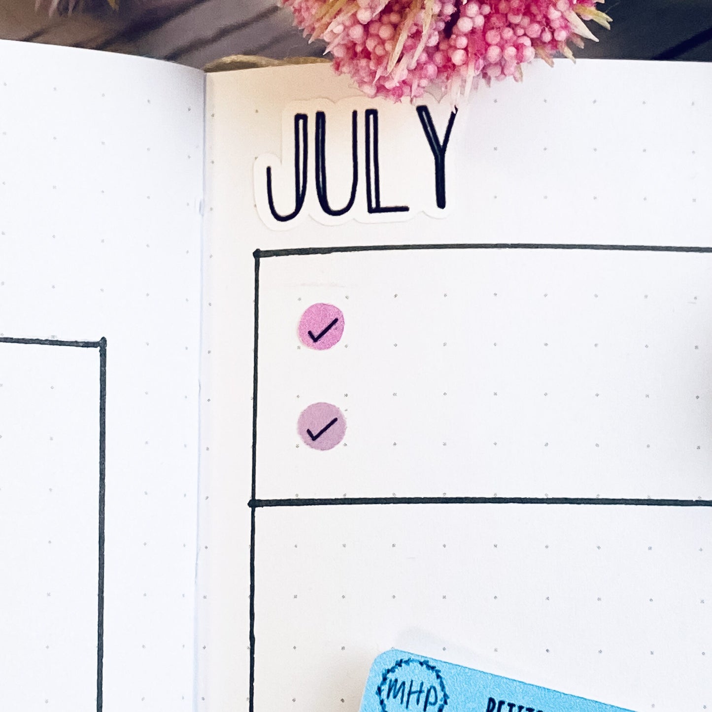 Petite Check Marks Dot Stickers for Bullet Journals and Planners || P007