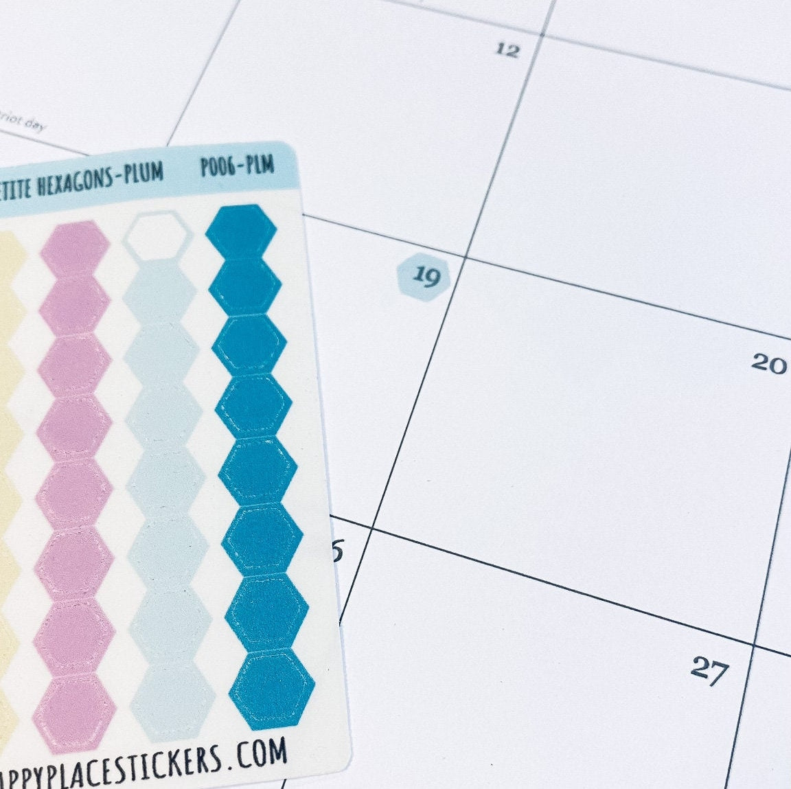Petite Hexagon Stickers Bullet Journals and Planners, Bullet Point Stickers || P006