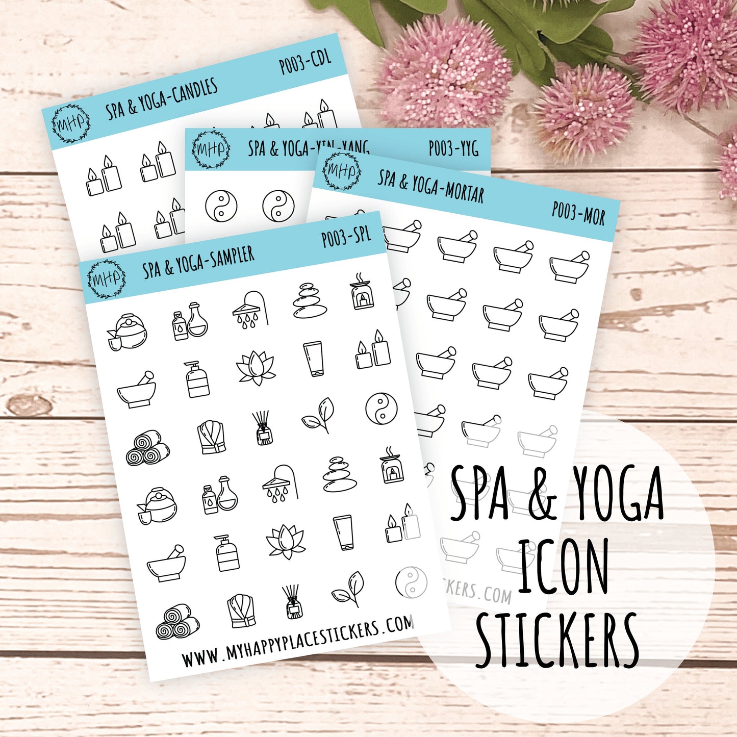 Petite Icons - SPA & YOGA Deco Stickers for Planner and Bullet Journals || P003