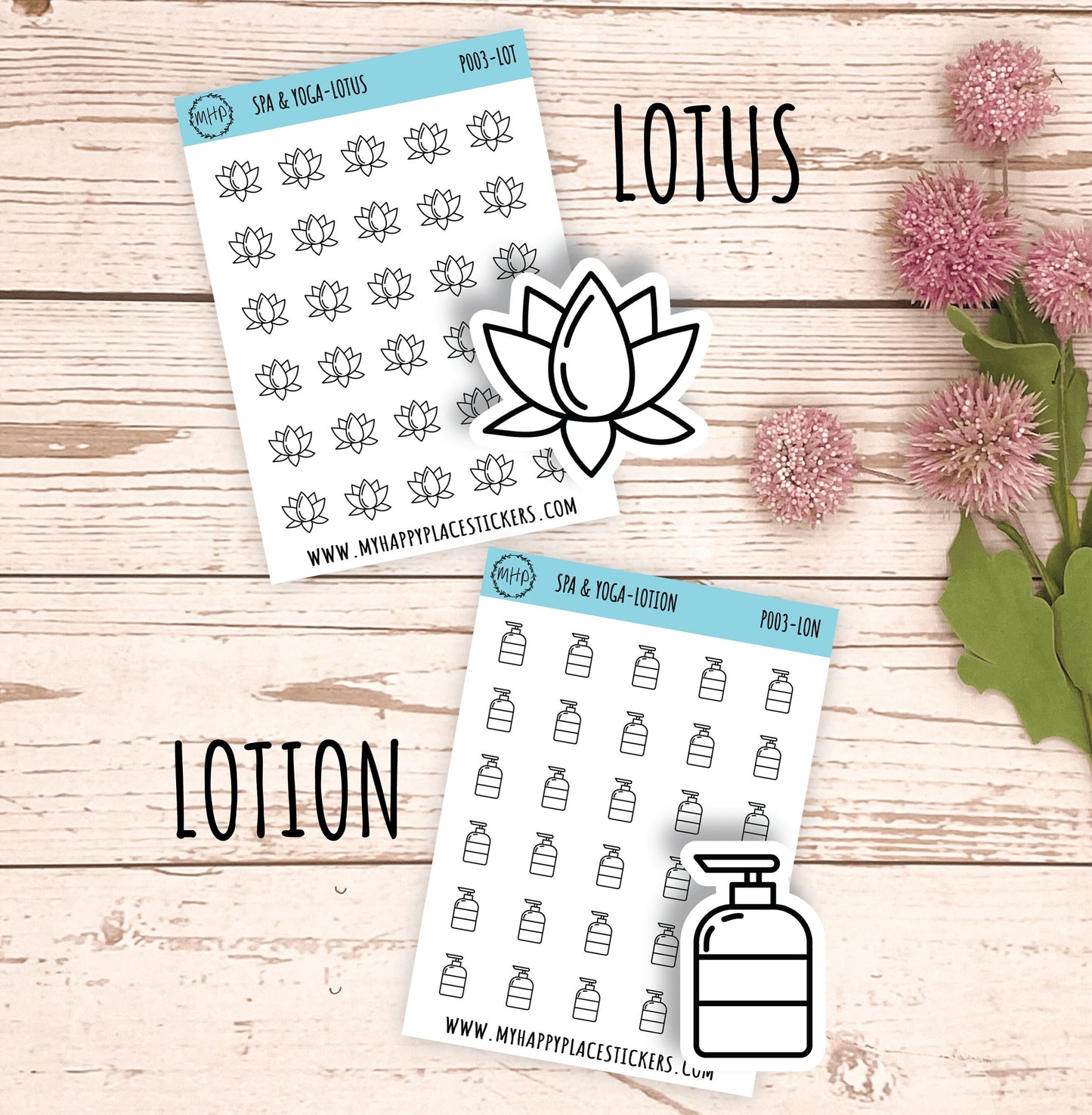 Petite Icons - SPA & YOGA Deco Stickers for Planner and Bullet Journals || P003