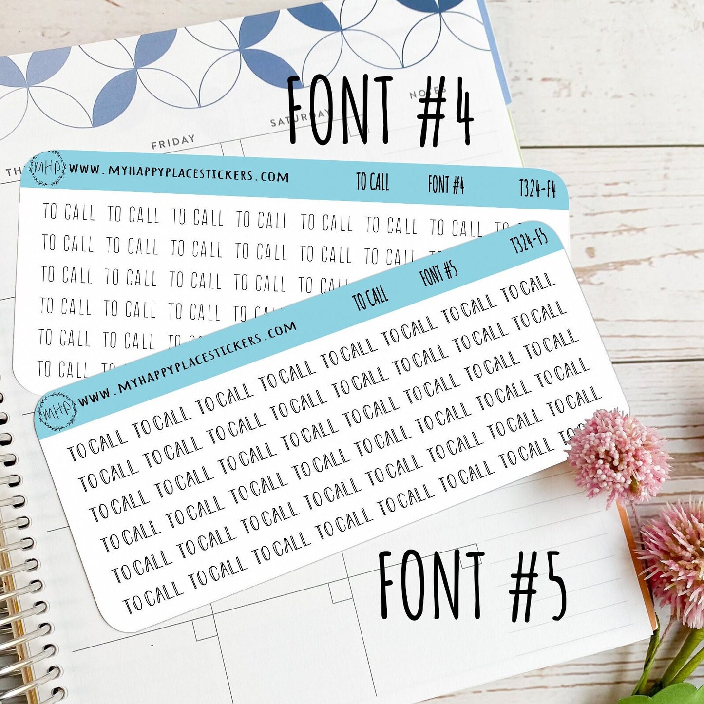 TO CALL Stickers for Calendars, Bullet Journals, and Planner || T324