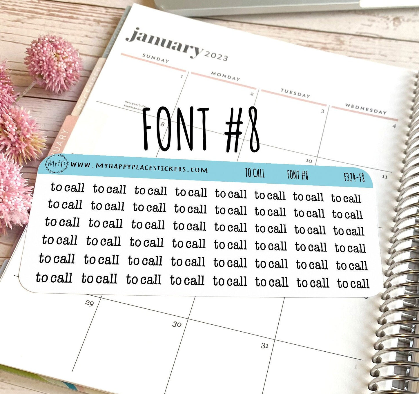 TO CALL Stickers for Calendars, Bullet Journals, and Planner || T324