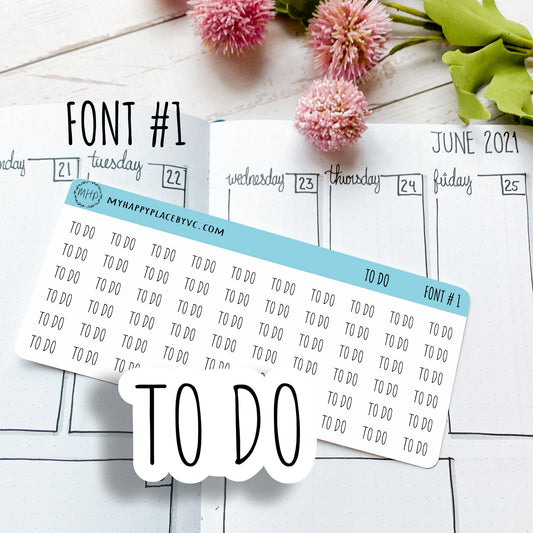 TO DO Stickers for Calendars, Bullet Journals, and Planner || T308