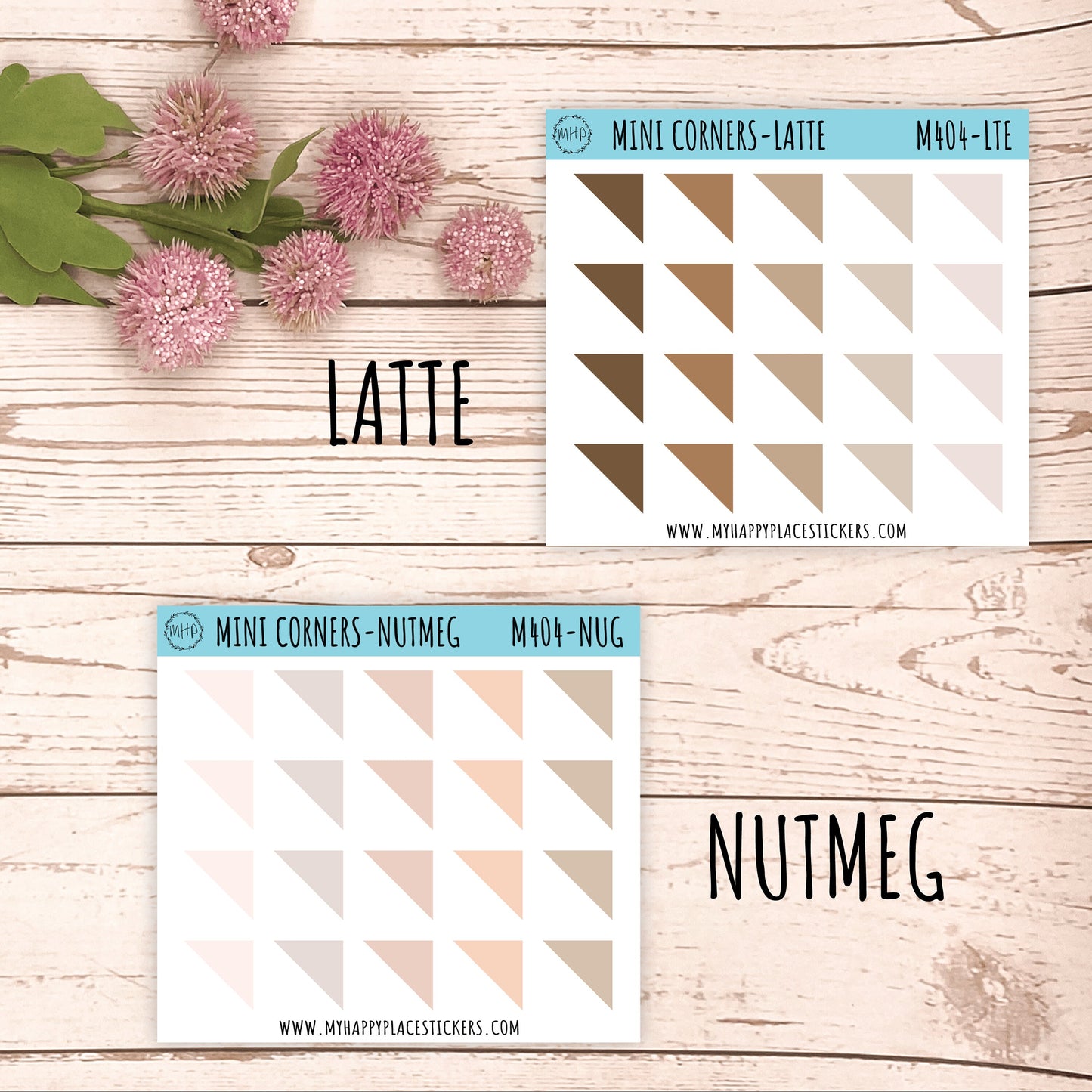 Mini Corner Stickers for Bullet Journals and Planners || M404