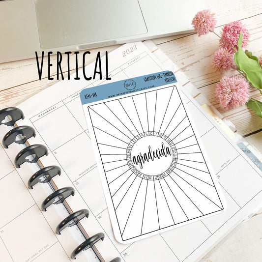Agradecida - Gratitude Log Stickers for Bullet Journals. Stickers for Planners and Organizers. Doodle Stickers || H544