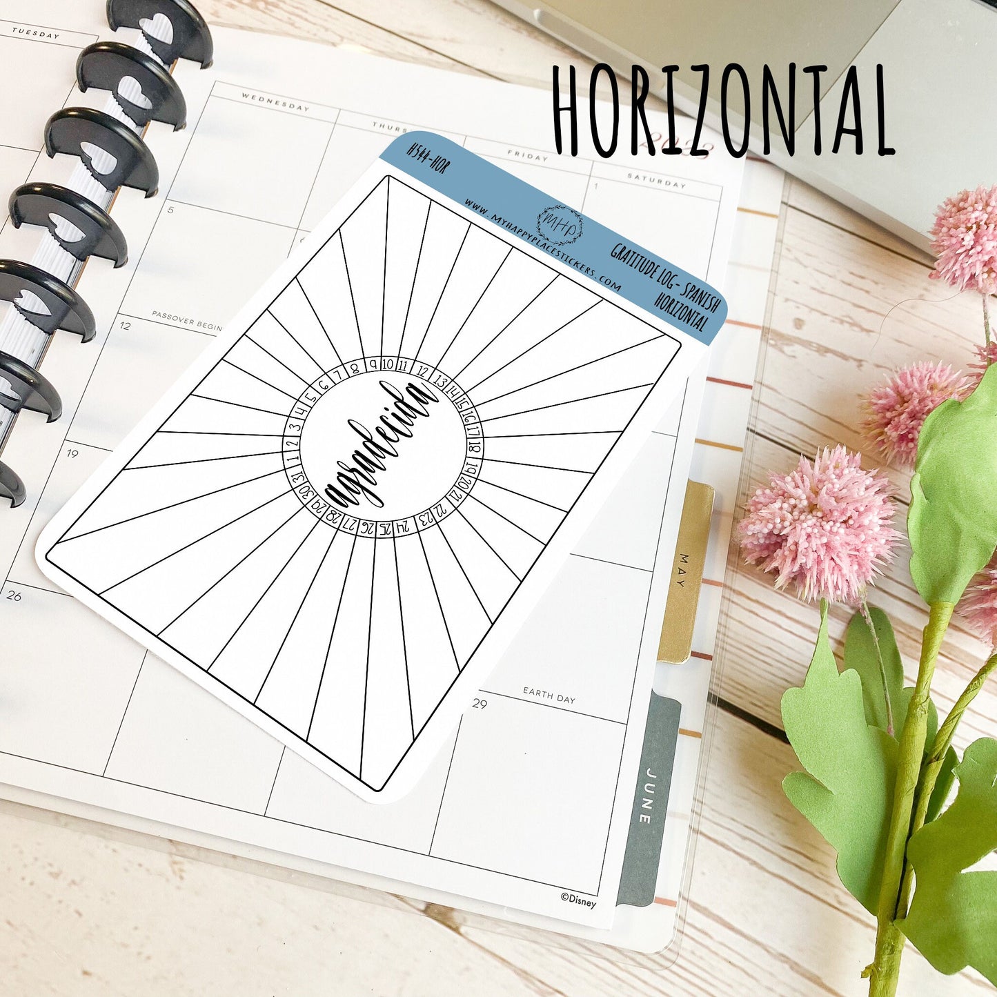 Agradecida - Gratitude Log Stickers for Bullet Journals. Stickers for Planners and Organizers. Doodle Stickers || H544