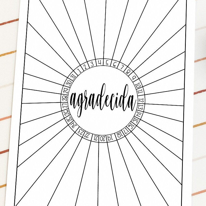 Agradecida - Gratitude Log Stickers for Bullet Journals. Stickers for Planners and Organizers. Doodle Stickers || H544