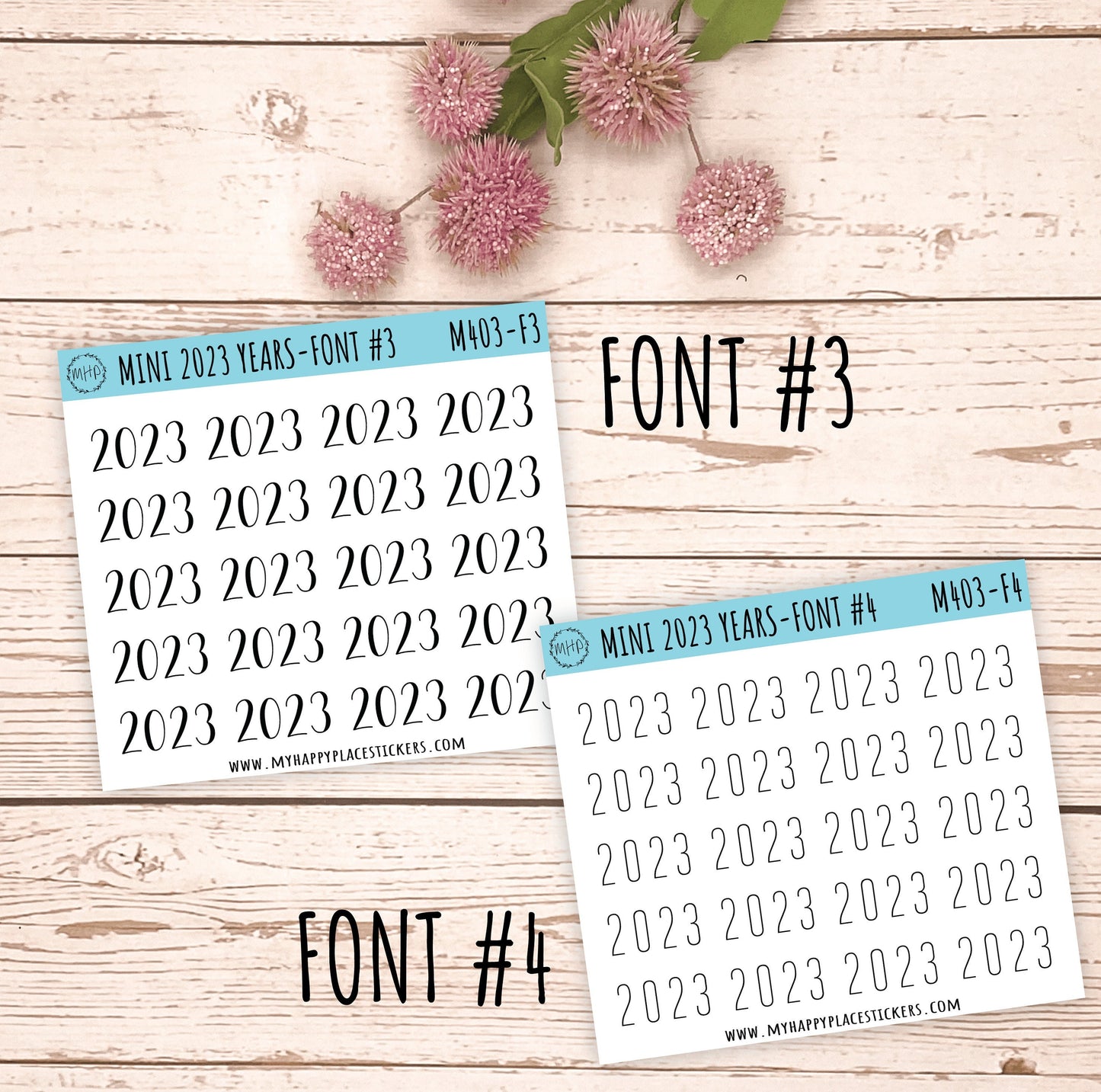 Mini 2023 Year Stickers for Bullet Journals and Planners || M403