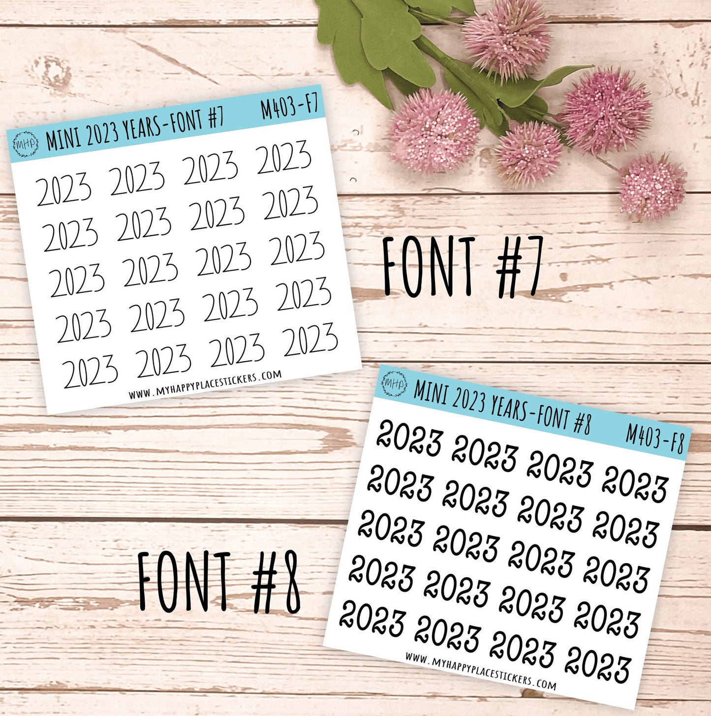 Mini 2023 Year Stickers for Bullet Journals and Planners || M403