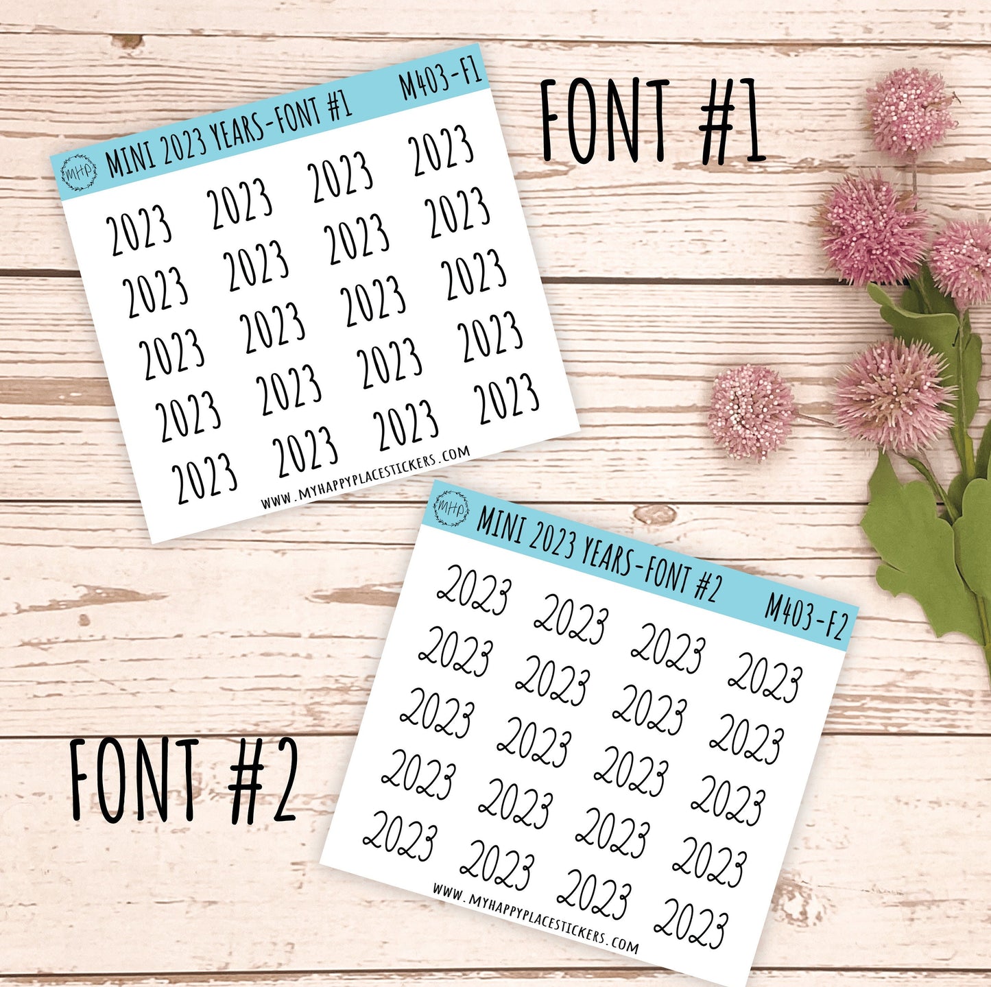 Mini 2023 Year Stickers for Bullet Journals and Planners || M403