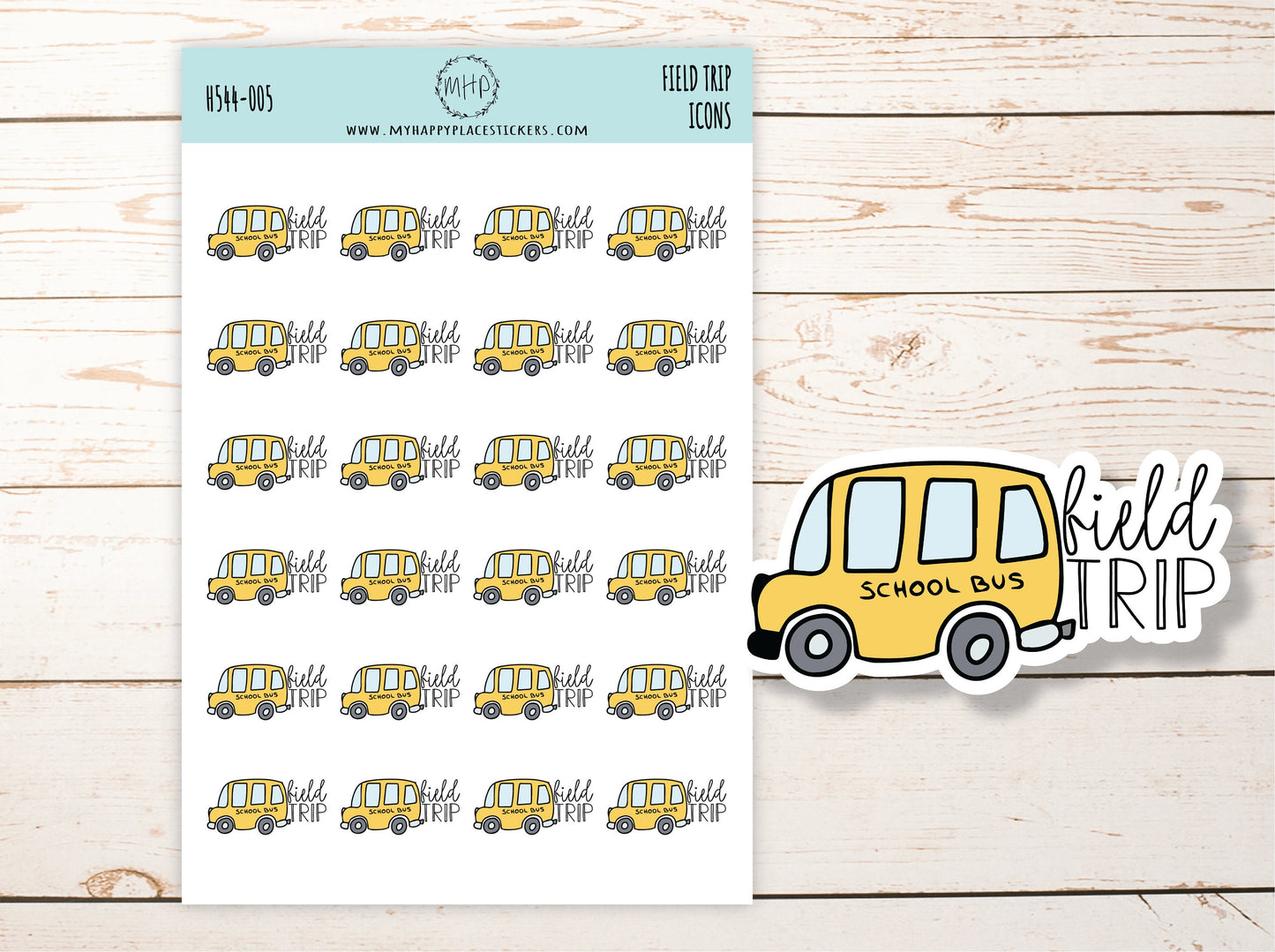 FIELD TRIP / SCHOOL Bus Icon Sticker || H544-005