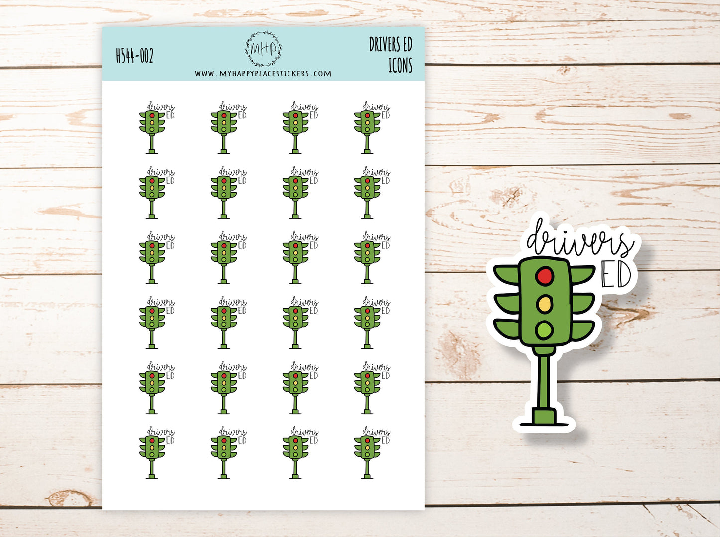 DRIVERS ED ICON / Stop Light Icon sticker for Planners || H544-002