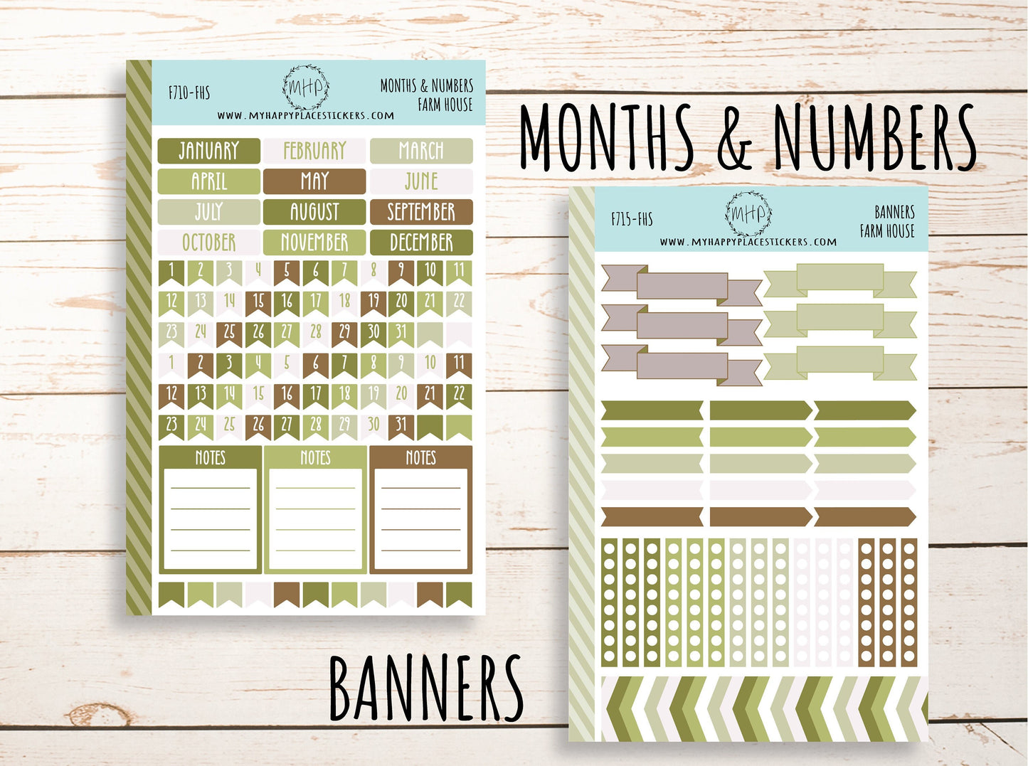Weekly Kit Sheets "FARM HOUSE". Stickers for Planners and Bullet Journals